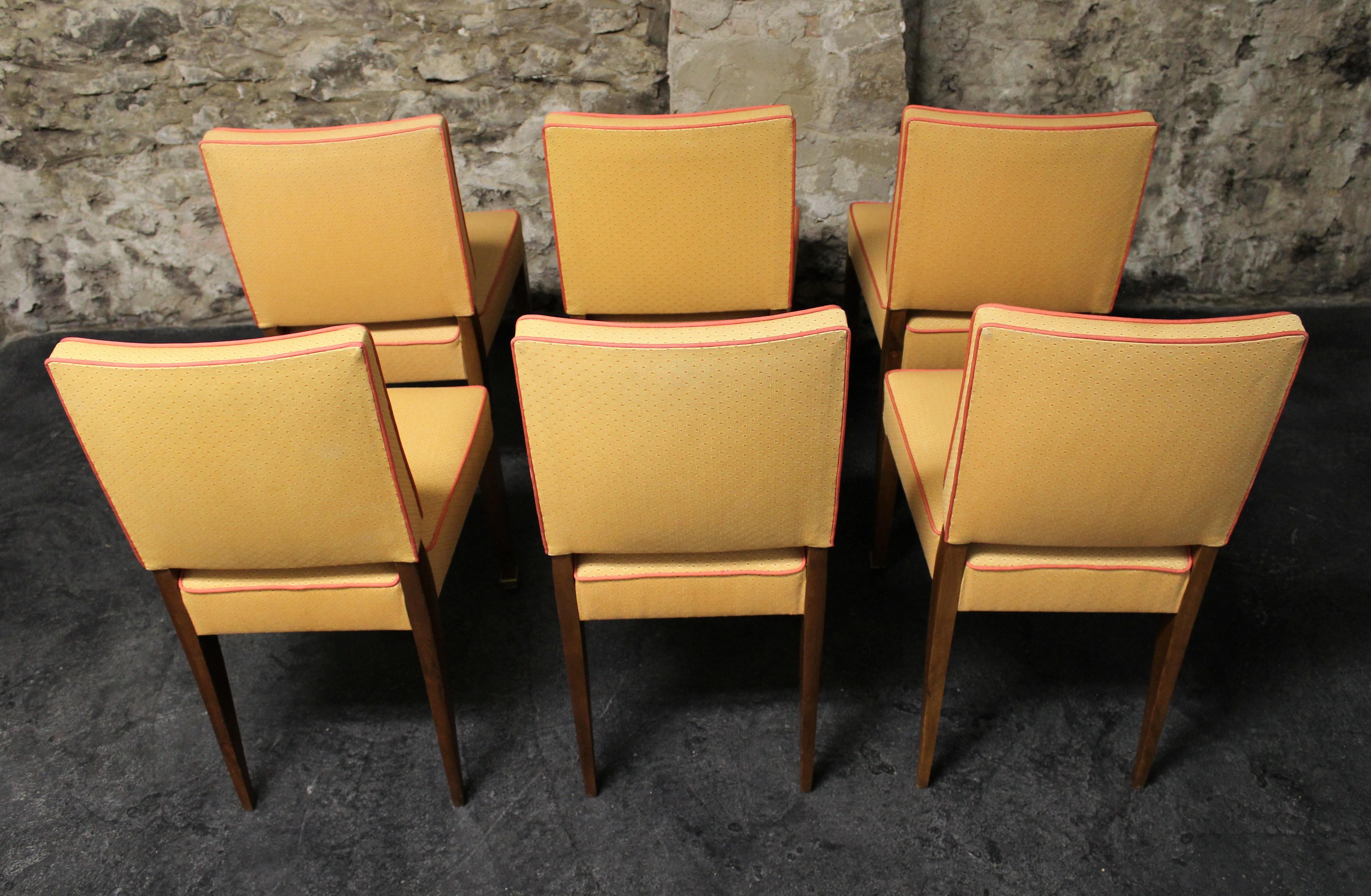 Six French Art Deco Dining Room Chairs 8