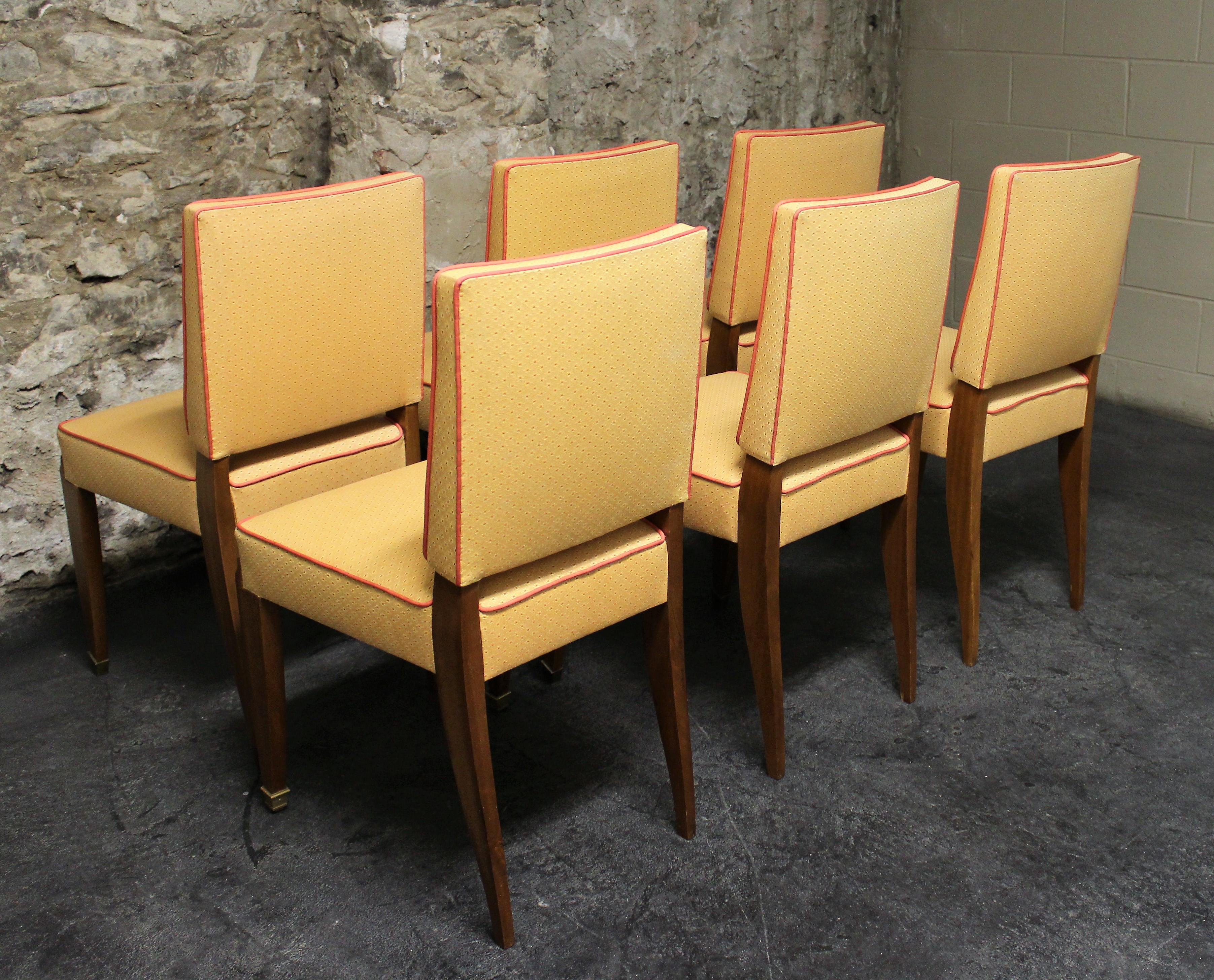 Six French Art Deco Dining Room Chairs 10