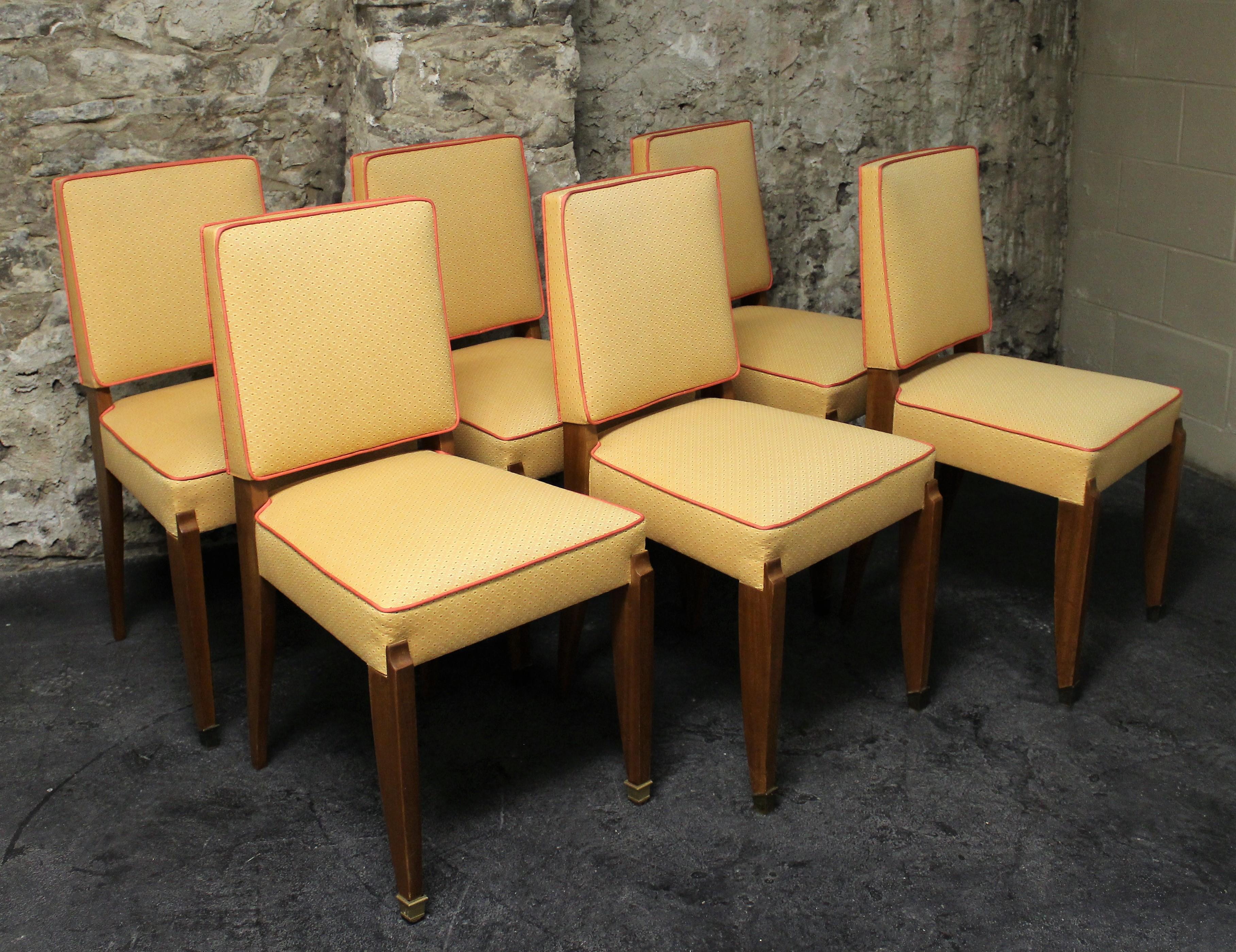 Six French Art Deco Dining Room Chairs 1