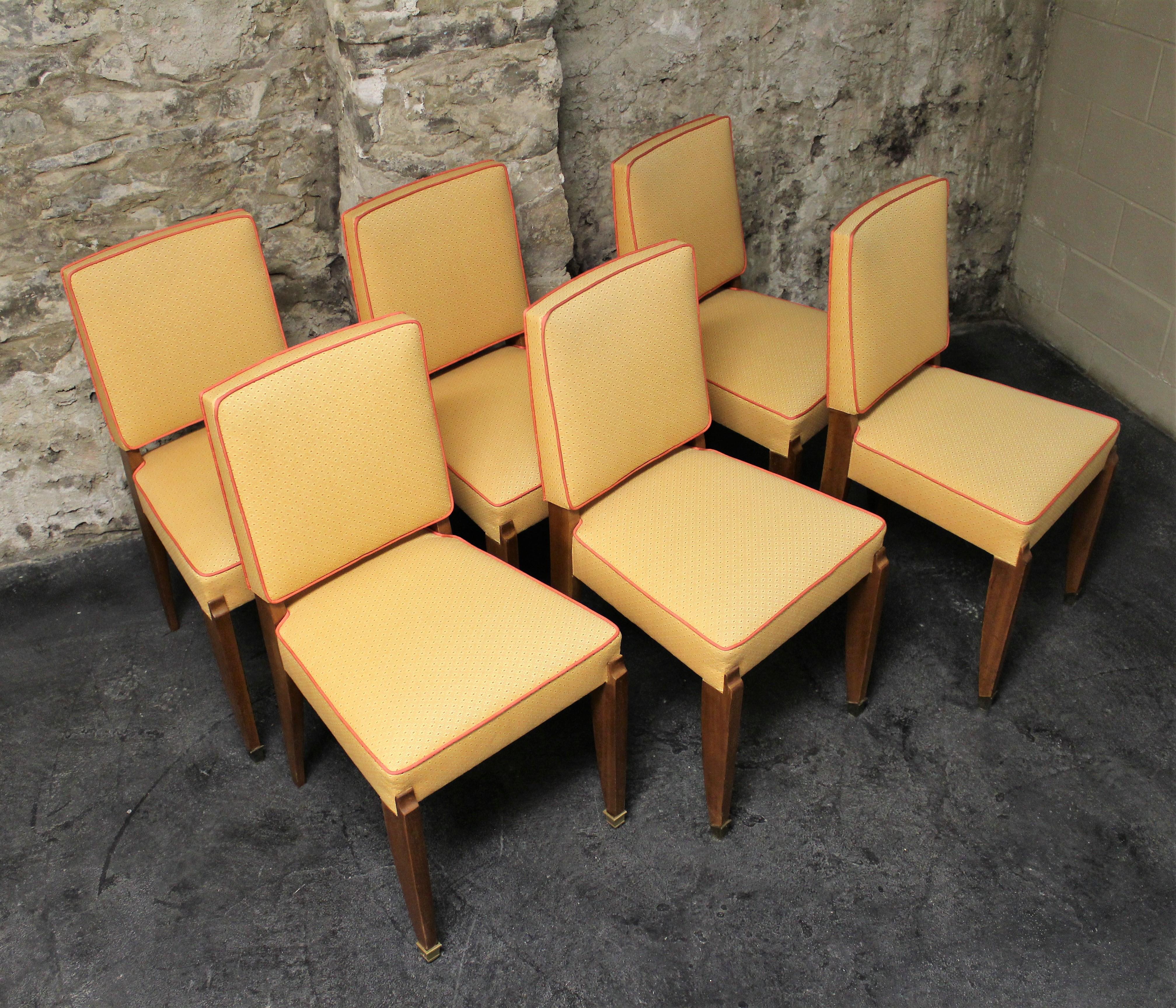 Six French Art Deco Dining Room Chairs 2