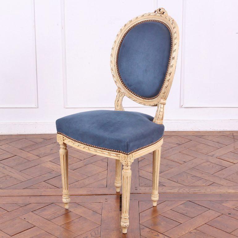 Hand-Carved Six French Dining Chairs
