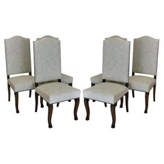 Six French High Back Dining Chairs