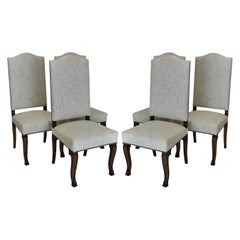 Six French High Back Dining Chairs