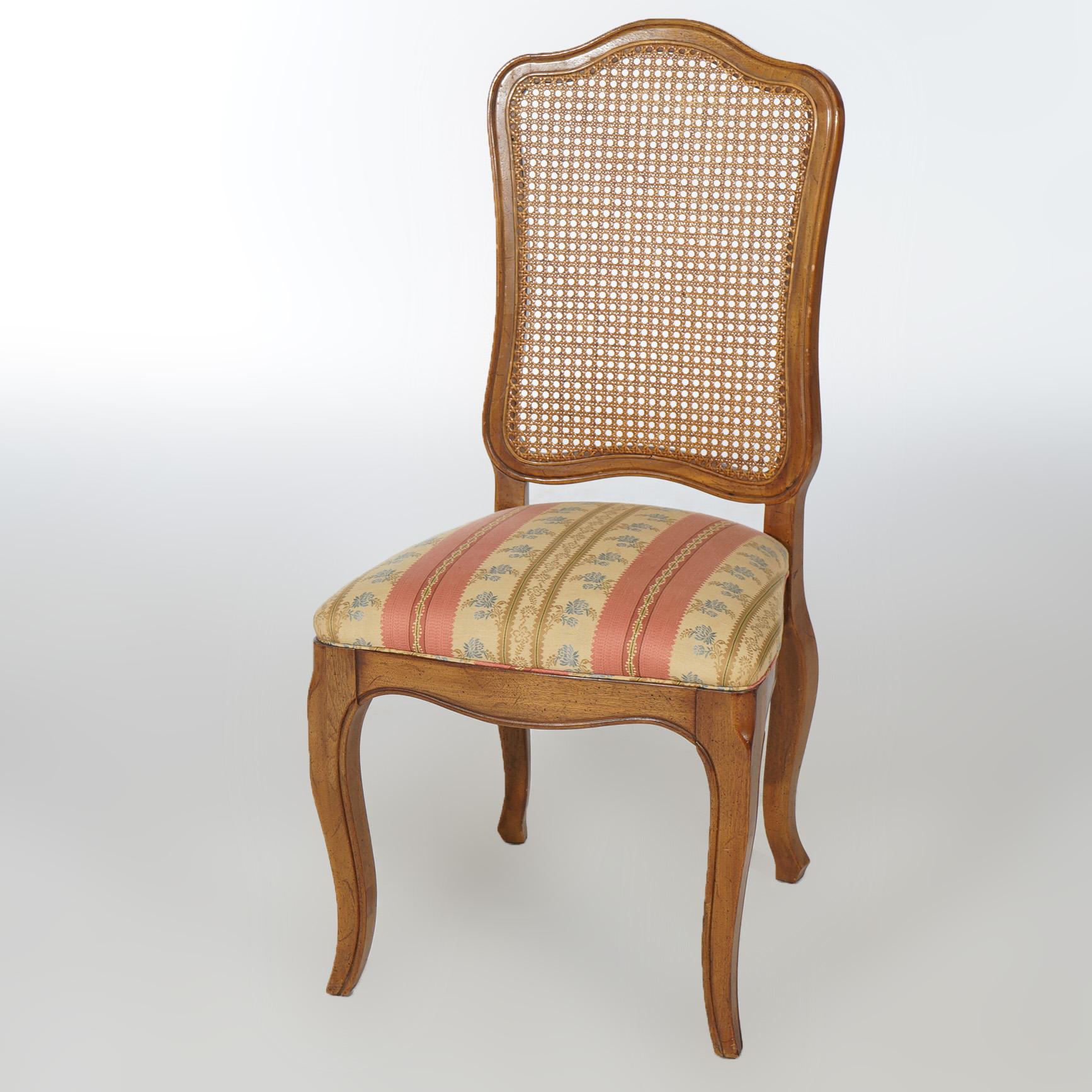 Six French Louis XIV Style Mahogany & Cane Dining Chairs 20th C For Sale 8