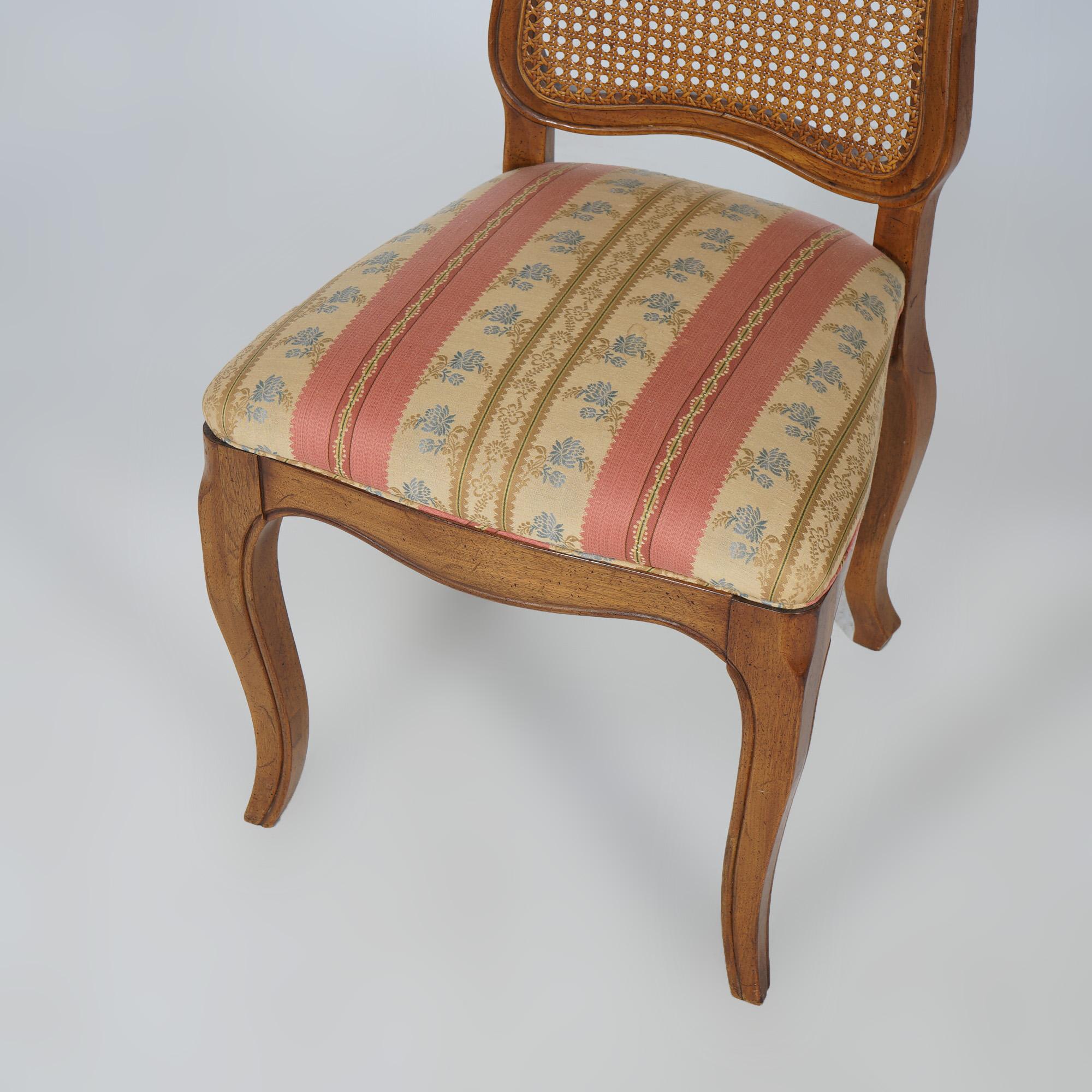 Seis sillas de comedor francesas de caoba y caña estilo Luis XIV S. XX en venta 8