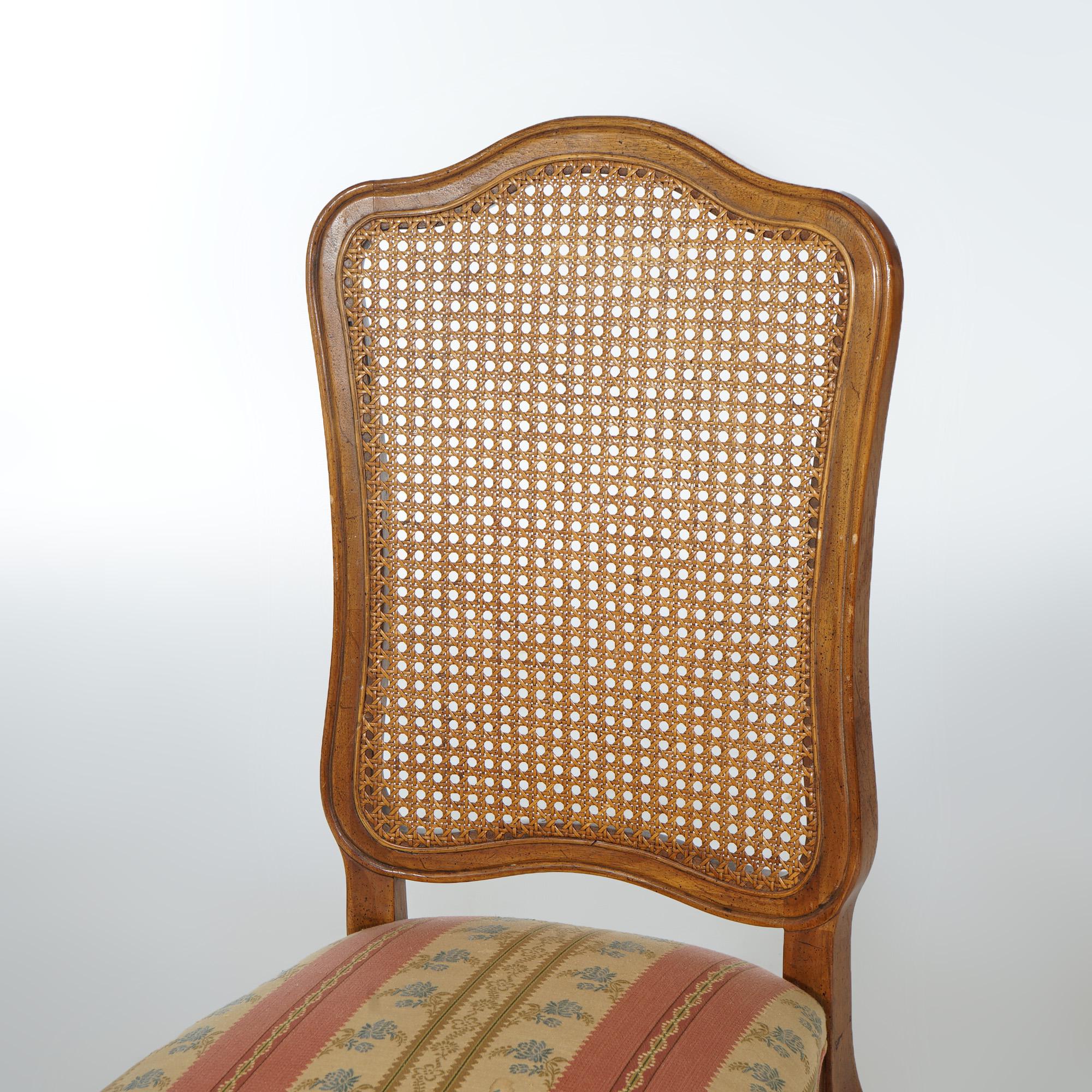 Seis sillas de comedor francesas de caoba y caña estilo Luis XIV S. XX en venta 9