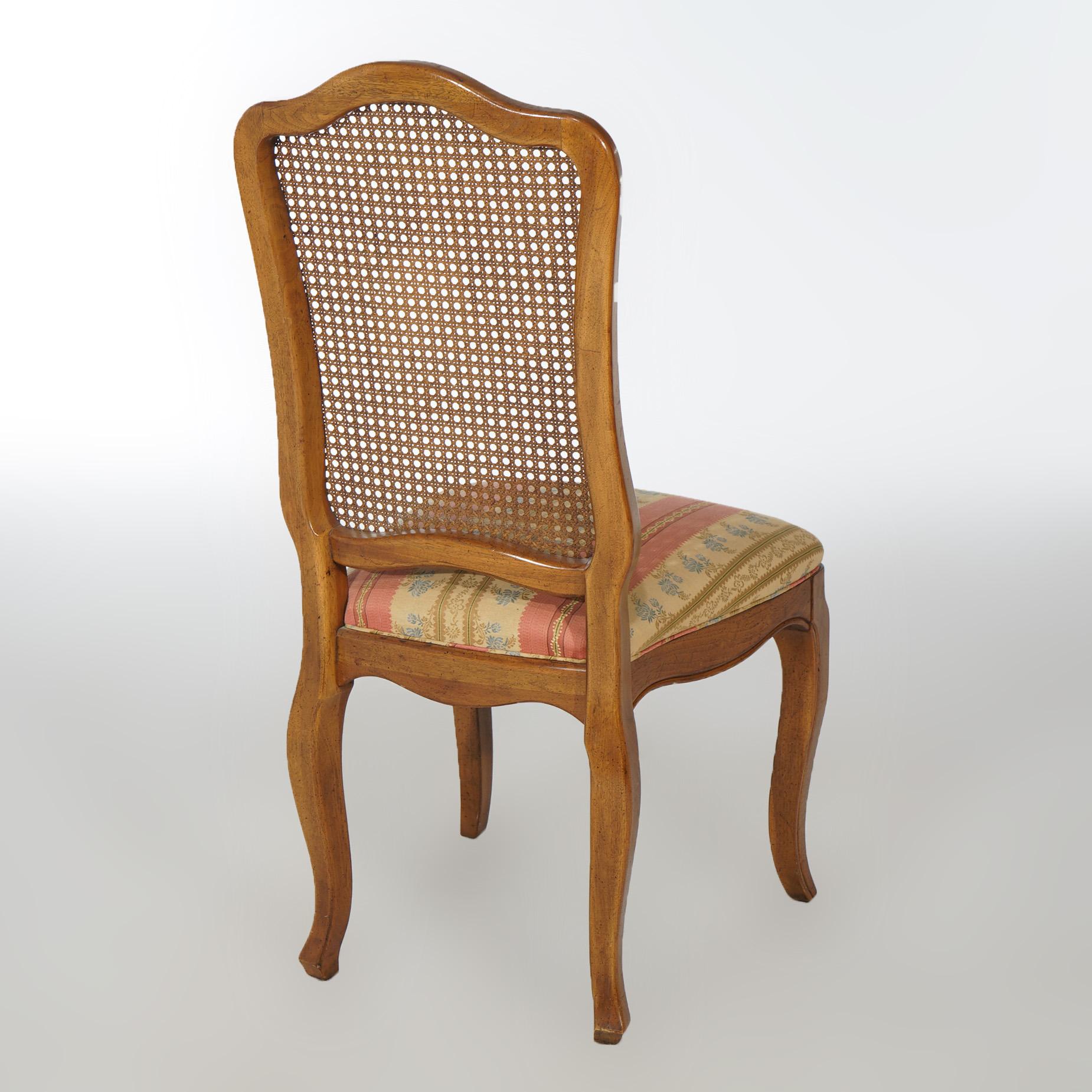 Six French Louis XIV Style Mahogany & Cane Dining Chairs 20th C For Sale 12