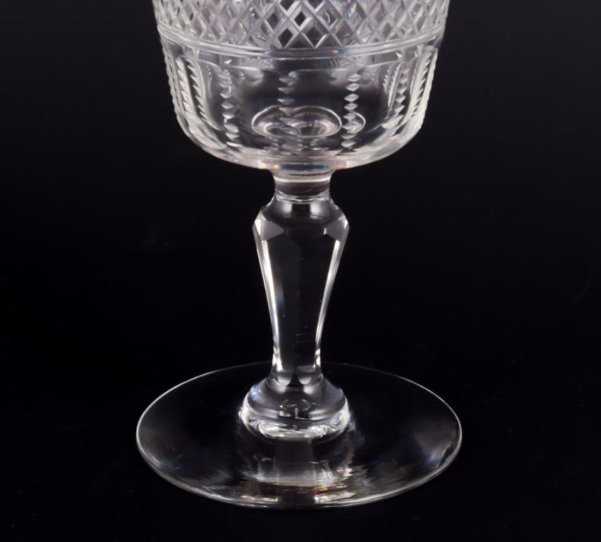 Seis copas de vino tinto francés en cristal. Aprox. 1900 principios del siglo XX en venta