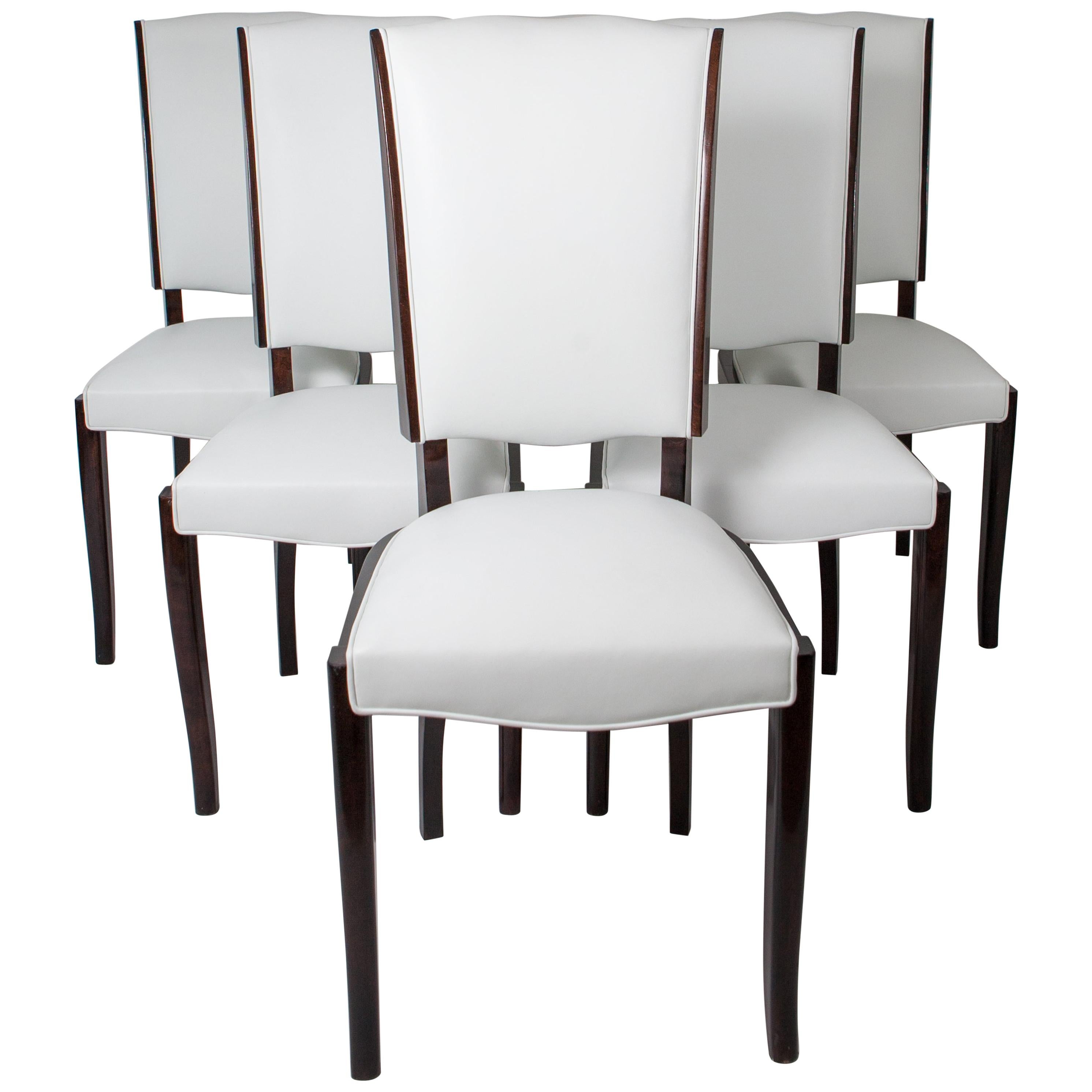 Art Deco suite/6 dining chairs For Sale at 1stDibs