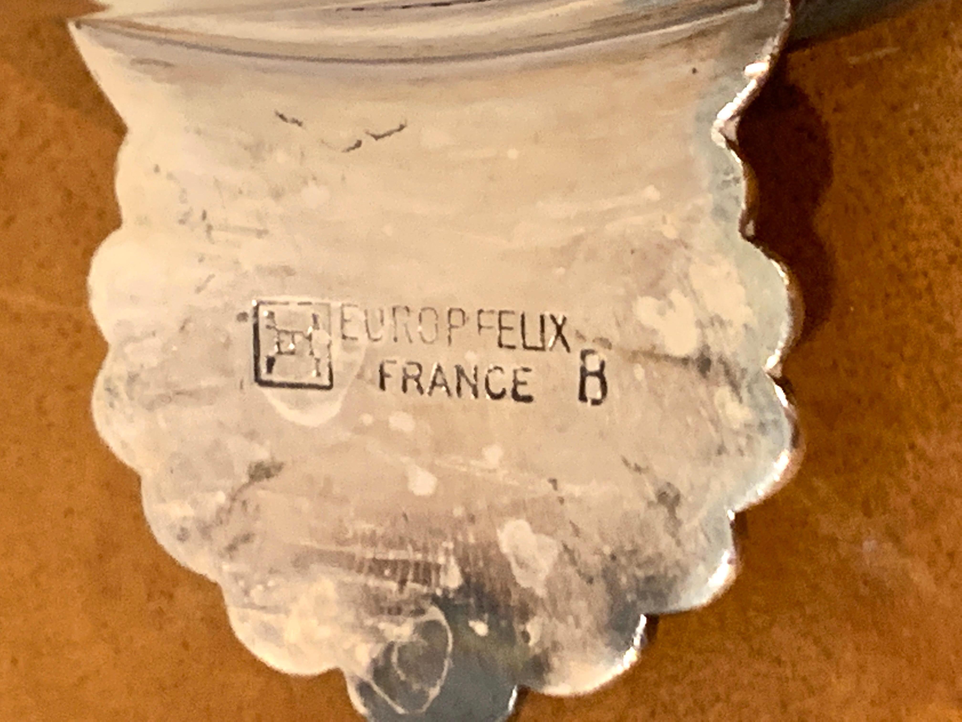 Six French Silverplated Handled Open Tureens/ Pot de Crème by Europe Felix 1