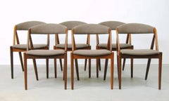 Six Fully Restored Customizable Kai Kristiansen Teak Dining Chairs