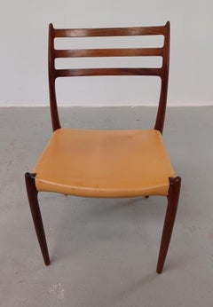 Six Danish N. O. Moller Rosewood Dining Chairs
