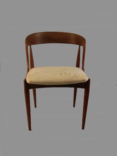 Six Fully Restored Johannes Andersen Dining Chairs in Teak Custom Upholstery