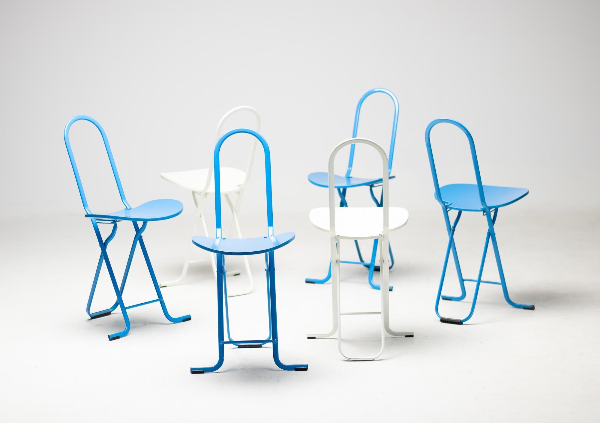 Six Gastone Rinaldi Dafne Folding Chairs 2