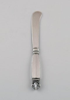 Six Georg Jensen Acanthus Butter Knives in Sterling Silver