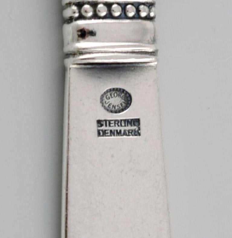 Sei coltelli da burro Georg Jensen in argento sterling con acanto In condizioni ottime in vendita a Copenhagen, DK