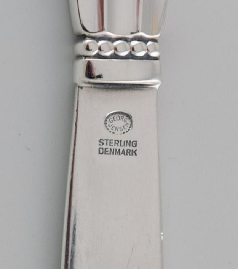 Six Georg Jensen Acorn Butter Knives in Sterling Silver In Excellent Condition For Sale In Copenhagen, DK