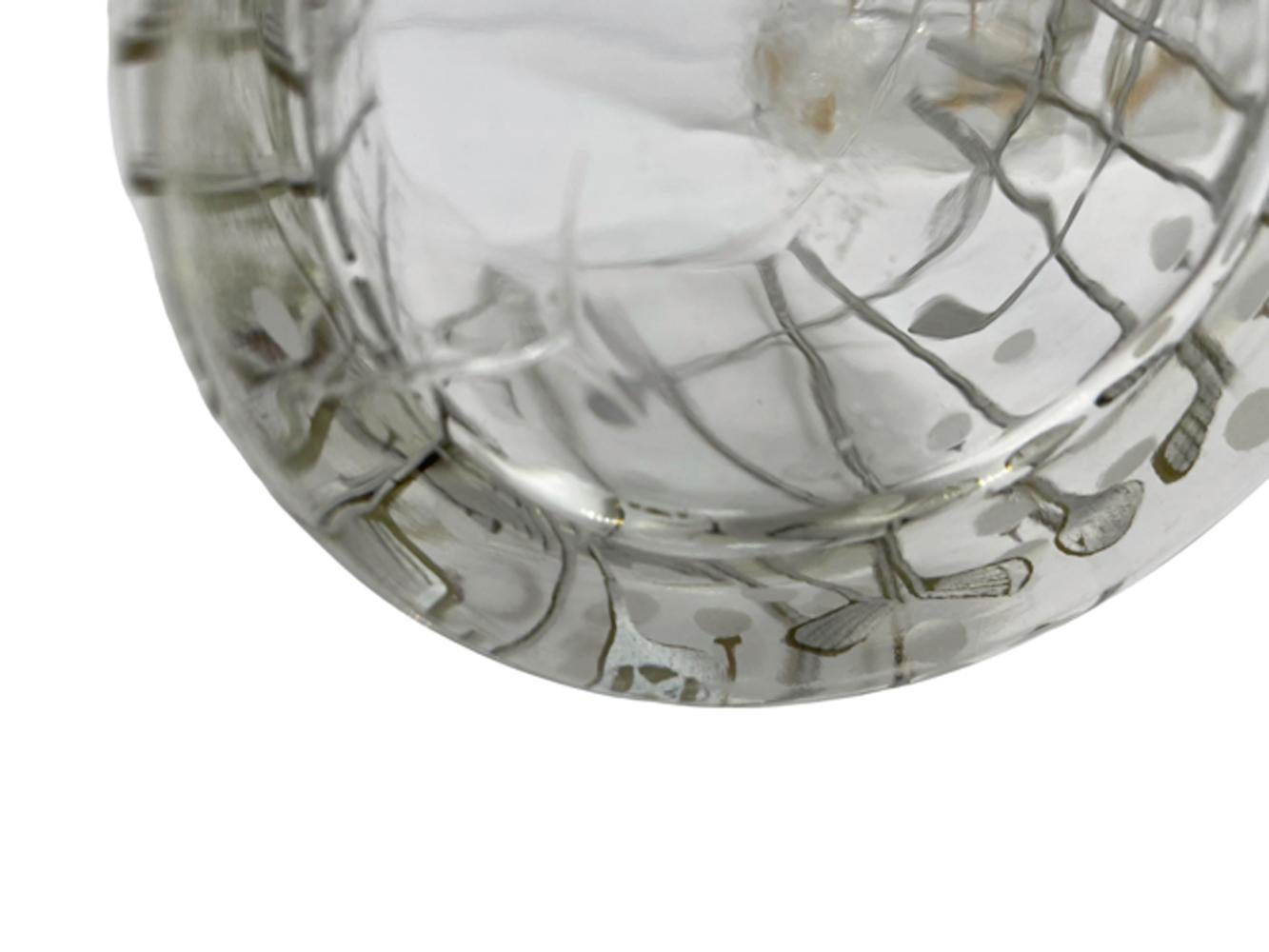 Mid-Century Modern Six verres Rocks conçus par Georges Briard à motif « Golf »  en vente