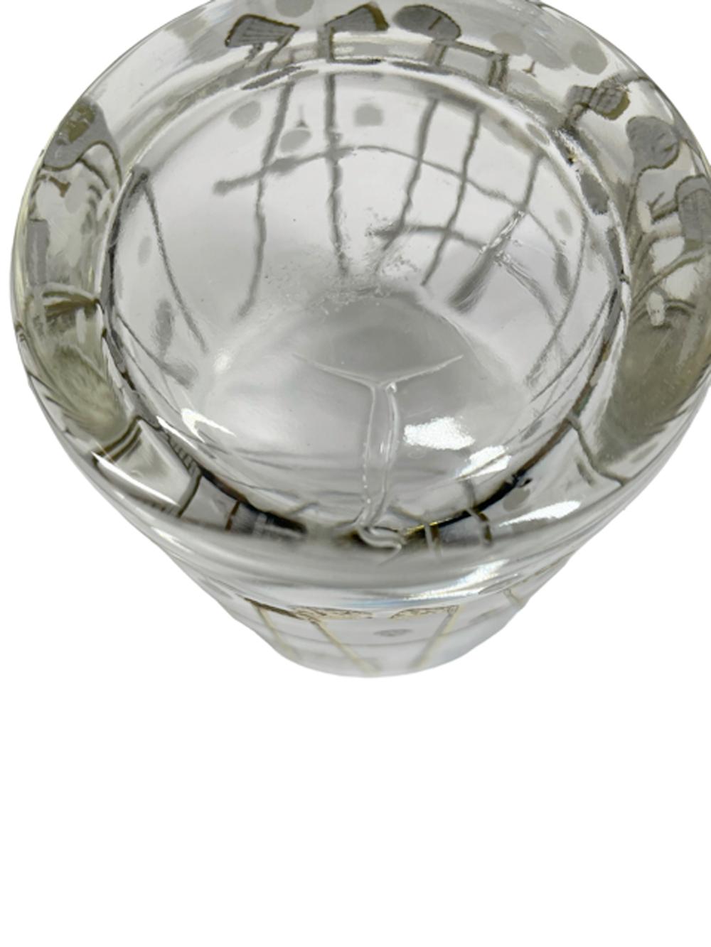 Américain Six verres Rocks conçus par Georges Briard à motif « Golf »  en vente