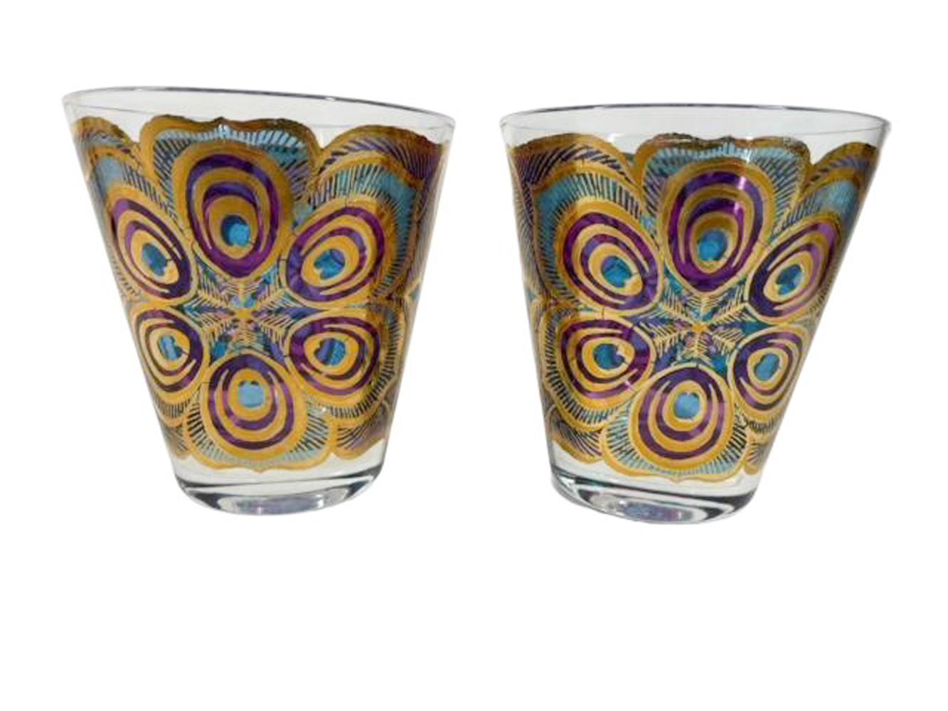 Six Georges Briard Double Old Fashioned Glasses, Hard to Find 