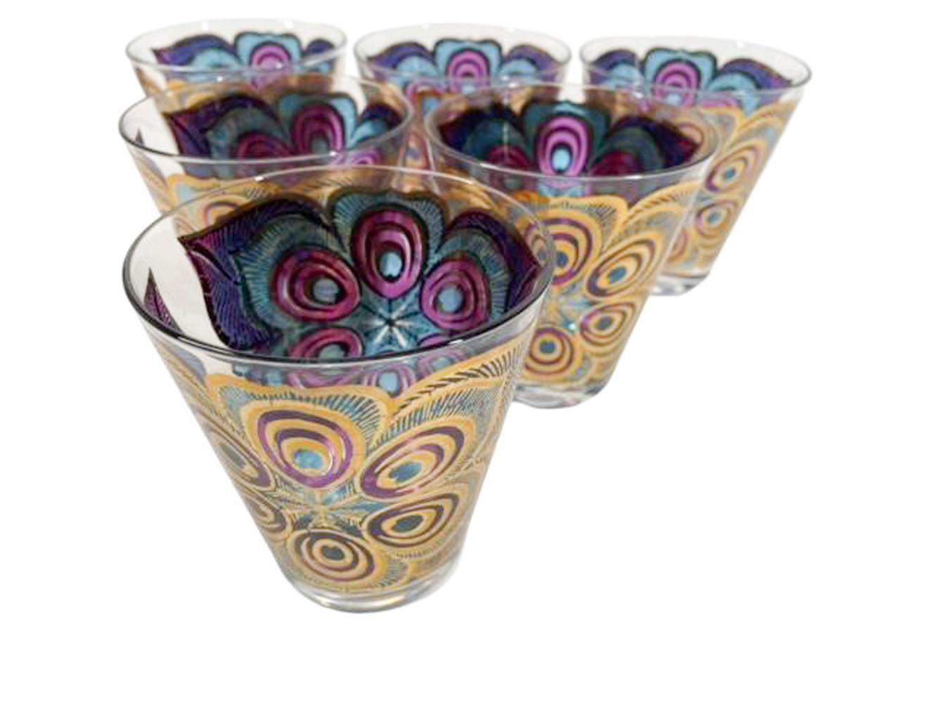 Six Georges Briard Double Old Fashioned Glasses, Hard to Find 