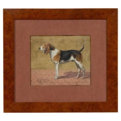 Six Georges Busson Art Deco Dog Watercolors