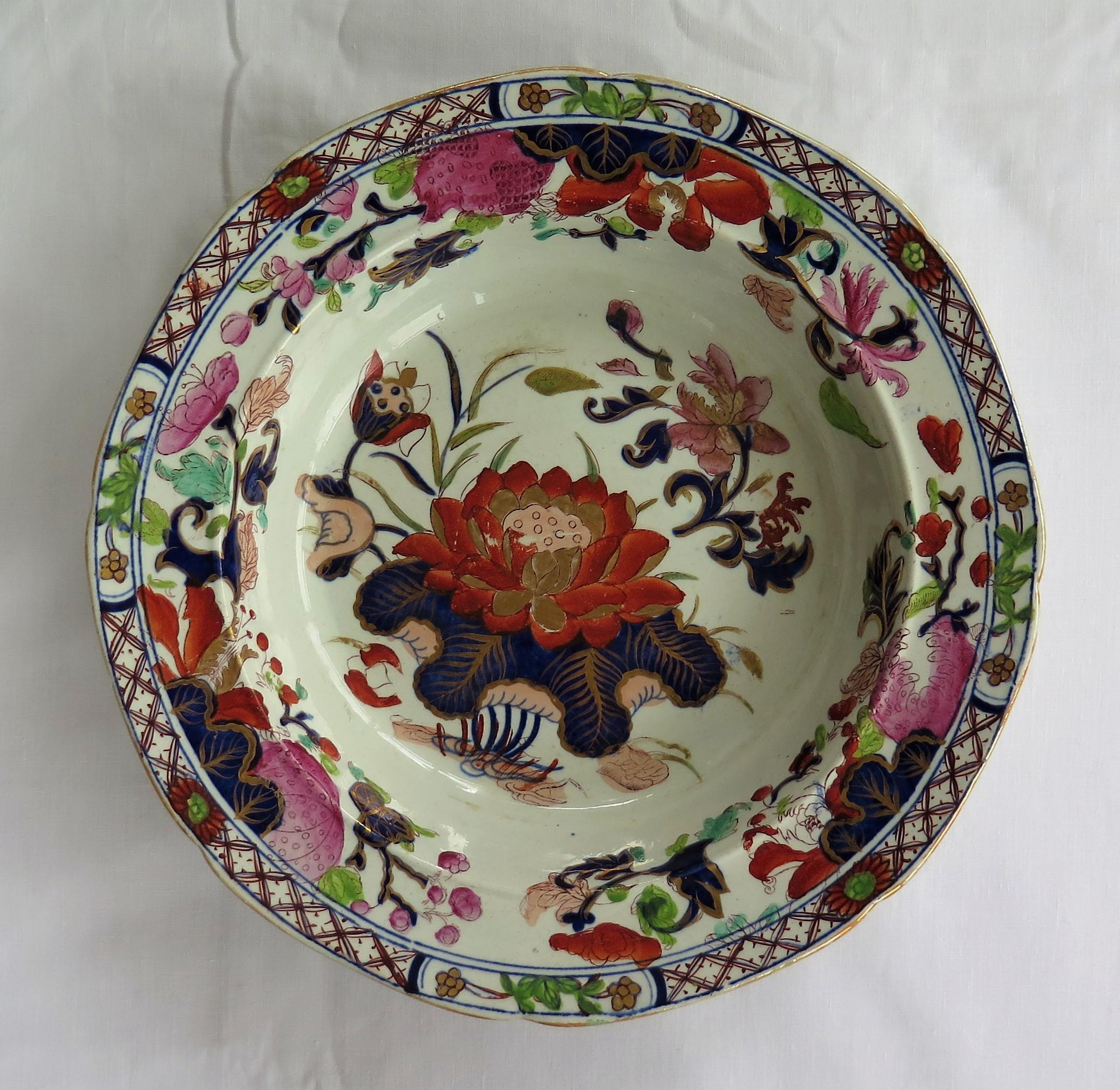 Six Georgian Mason's Ironstone Soup Bowls or Plates Harlequin Set, circa 1815 4