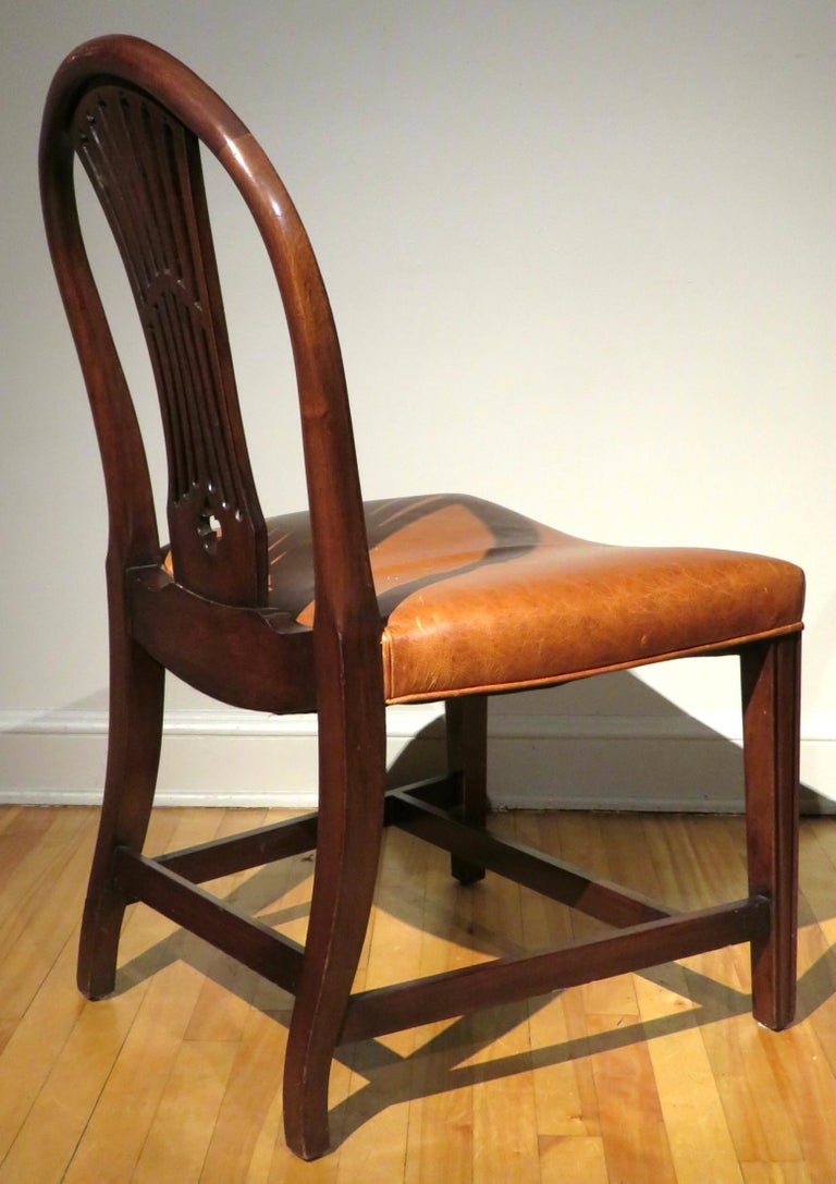 Six Style Dining Chairs in the Hepplewhite Taste, England
