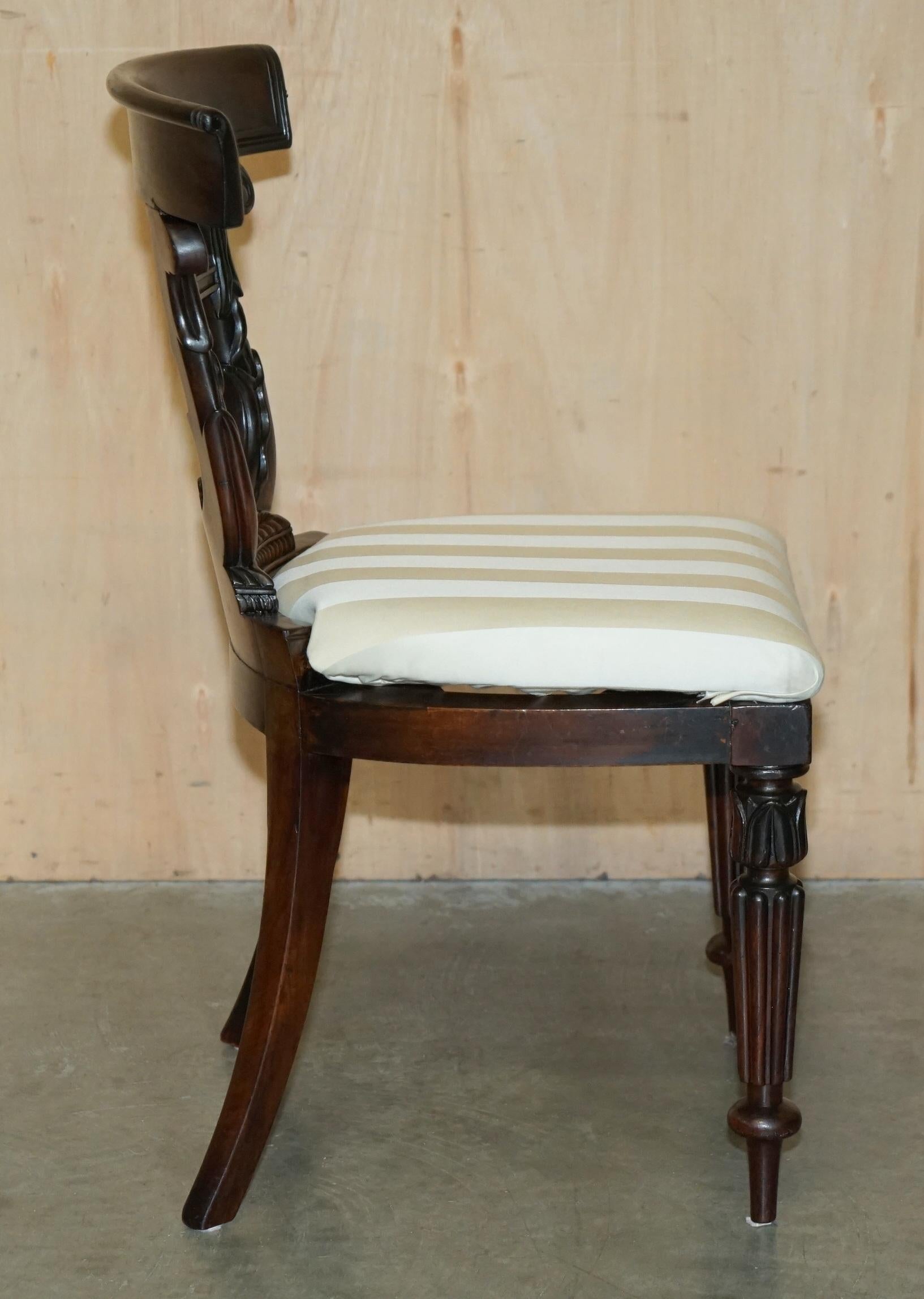 SIX GILLOWS OF LANCASTER ATTRIBUTED ANTIQUE HARDWOOD REGENCY 1810 Esszimmerstühle im Angebot 2