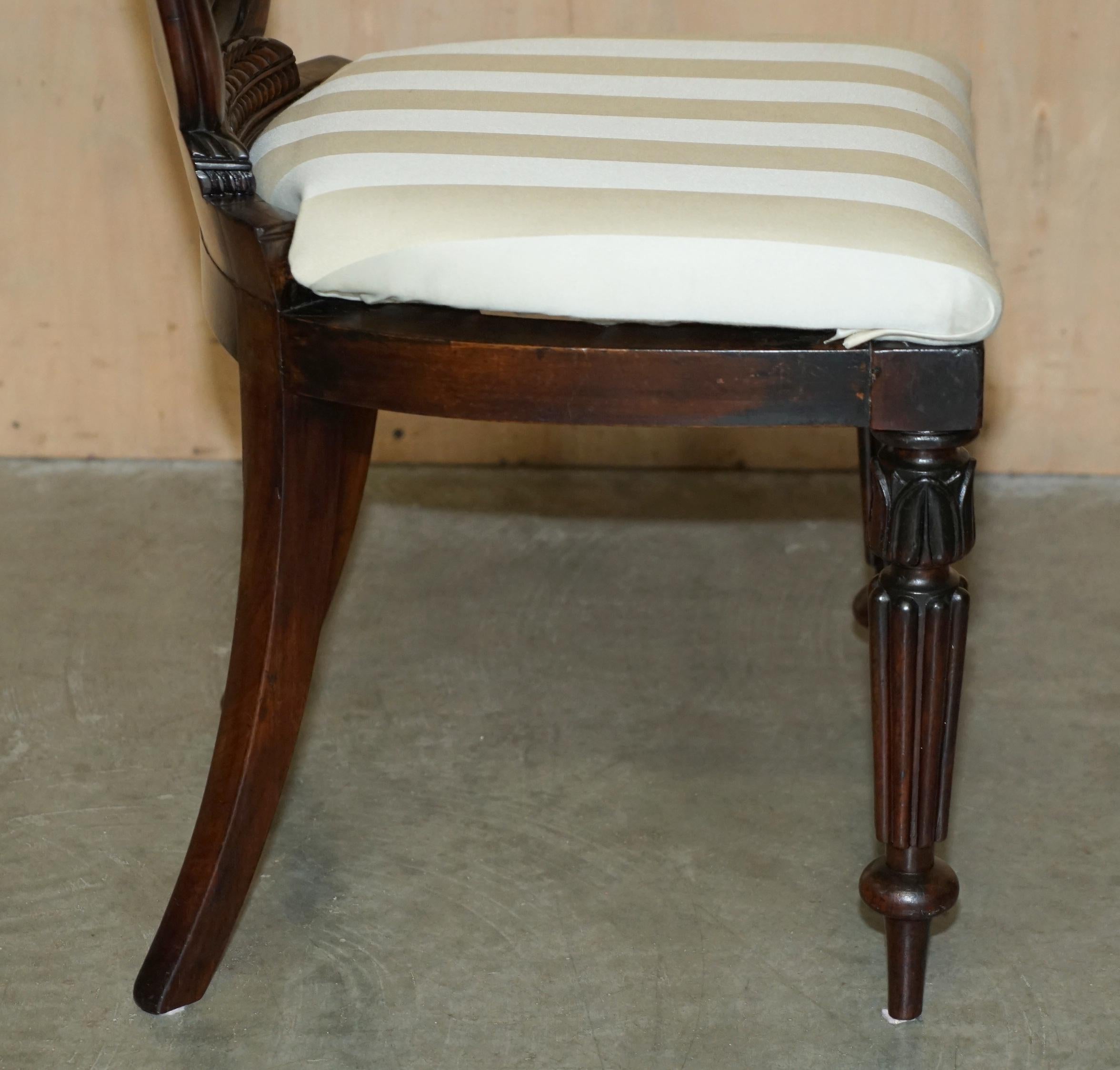 SIX GILLOWS OF LANCASTER ATTRIBUTED ANTIQUE HARDWOOD REGENCY 1810 Esszimmerstühle im Angebot 3