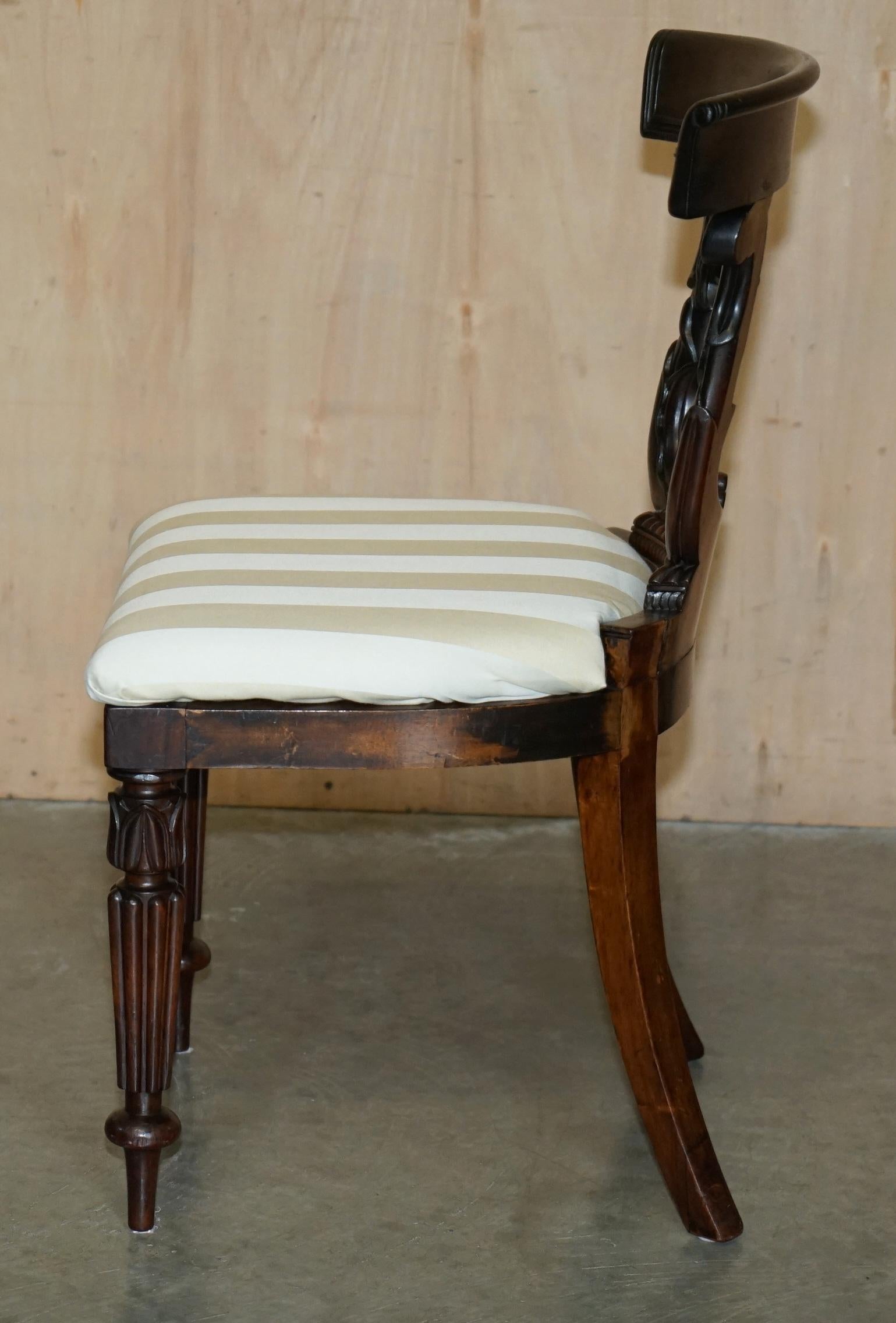 SIX GILLOWS OF LANCASTER ATTRIBUTED ANTIQUE HARDWOOD REGENCY 1810 Esszimmerstühle im Angebot 6