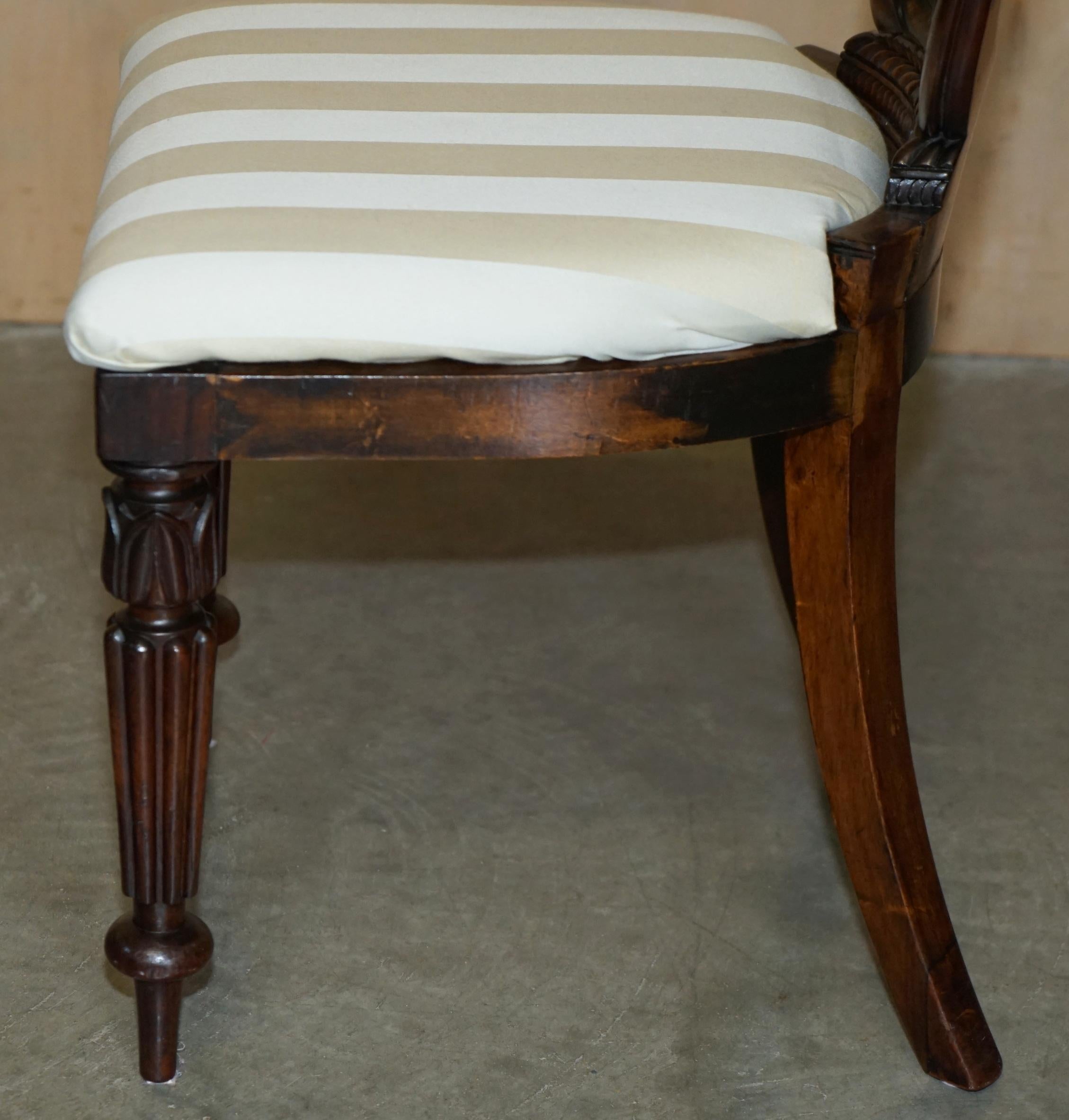 SIX GILLOWS OF LANCASTER ATTRIBUTED ANTIQUE HARDWOOD REGENCY 1810 Esszimmerstühle im Angebot 7