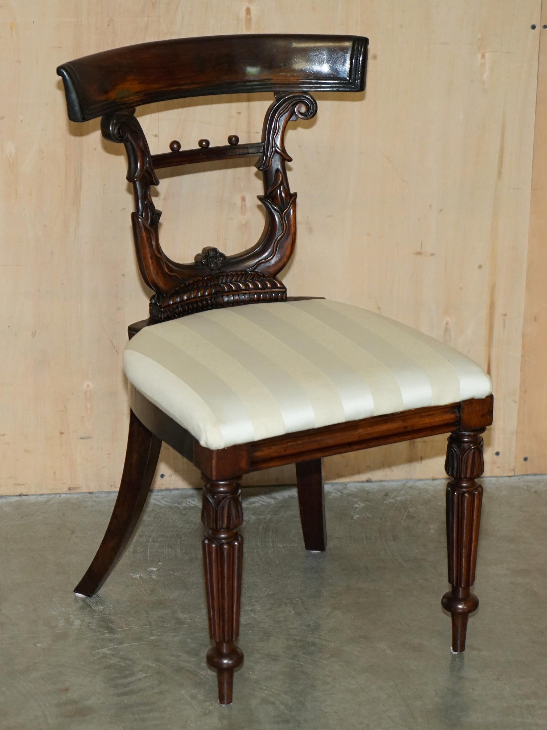 SIX GILLOWS OF LANCASTER ATTRIBUTED ANTIQUE HARDWOOD REGENCY 1810 Esszimmerstühle im Angebot 11