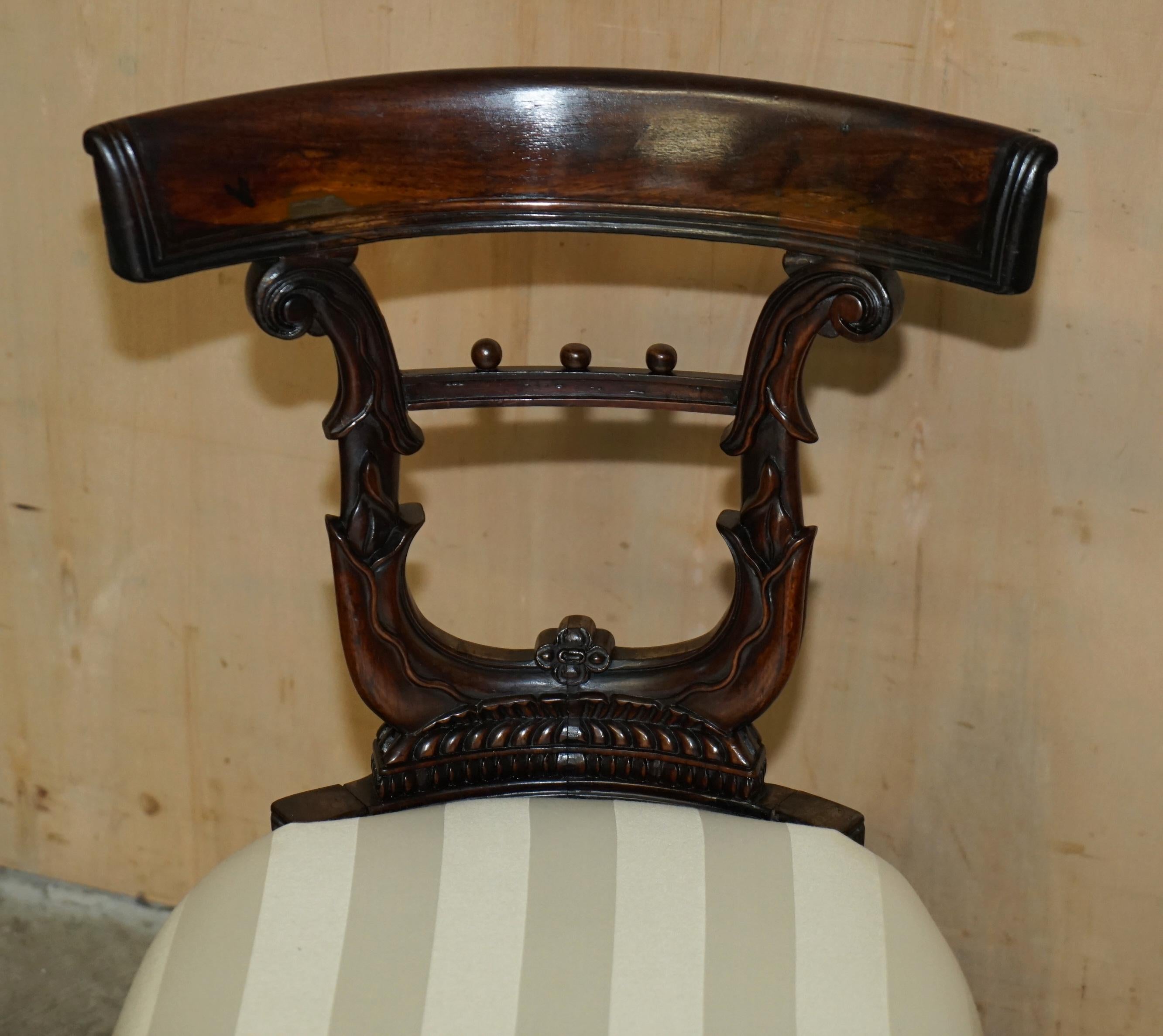 SIX GILLOWS OF LANCASTER ATTRIBUTED ANTIQUE HARDWOOD REGENCY 1810 Esszimmerstühle im Angebot 12