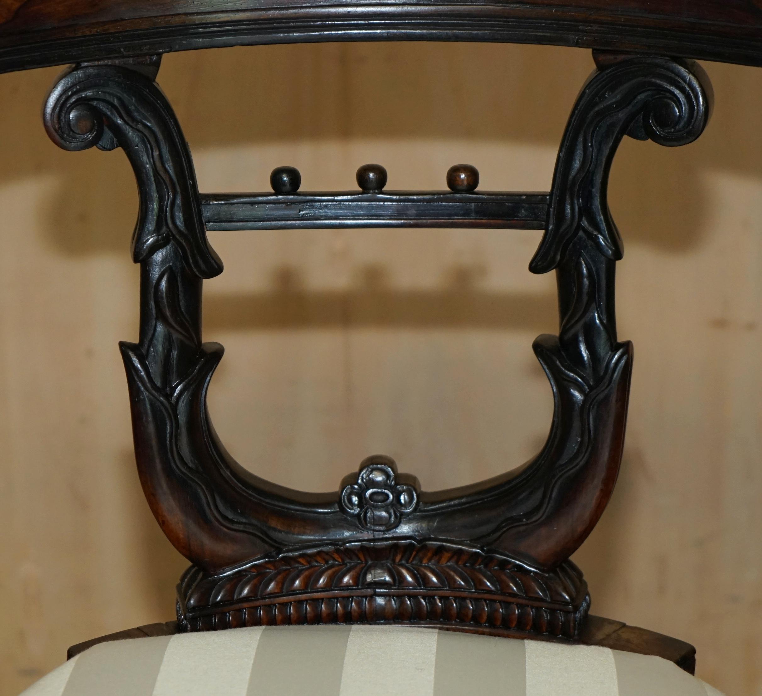 SIX GILLOWS OF LANCASTER ATTRIBUTED ANTIQUE HARDWOOD REGENCY 1810 Esszimmerstühle (Handgefertigt) im Angebot