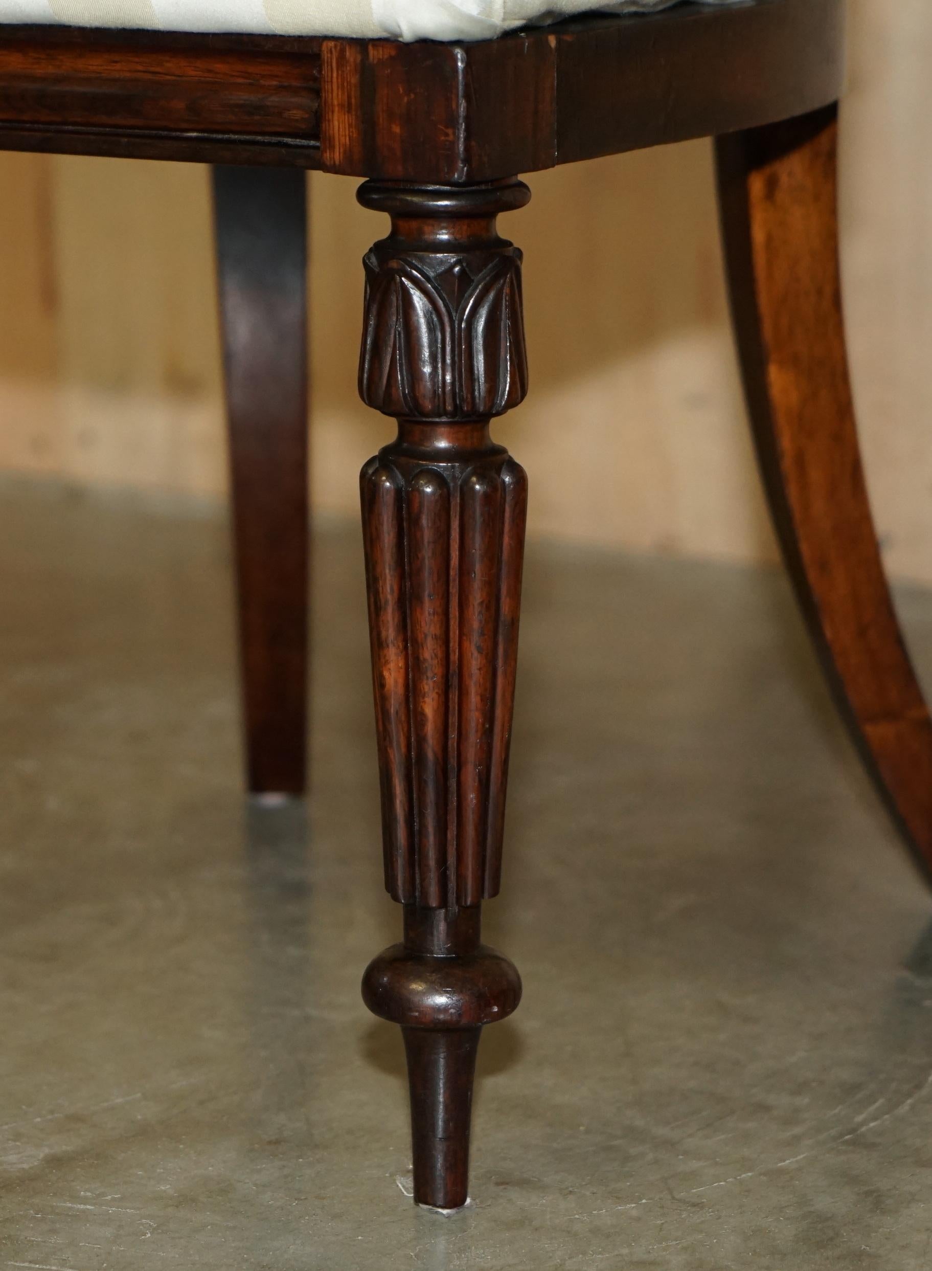 SIX GILLOWS OF LANCASTER ATTRIBUTED ANTIQUE HARDWOOD REGENCY 1810 Esszimmerstühle im Angebot 1