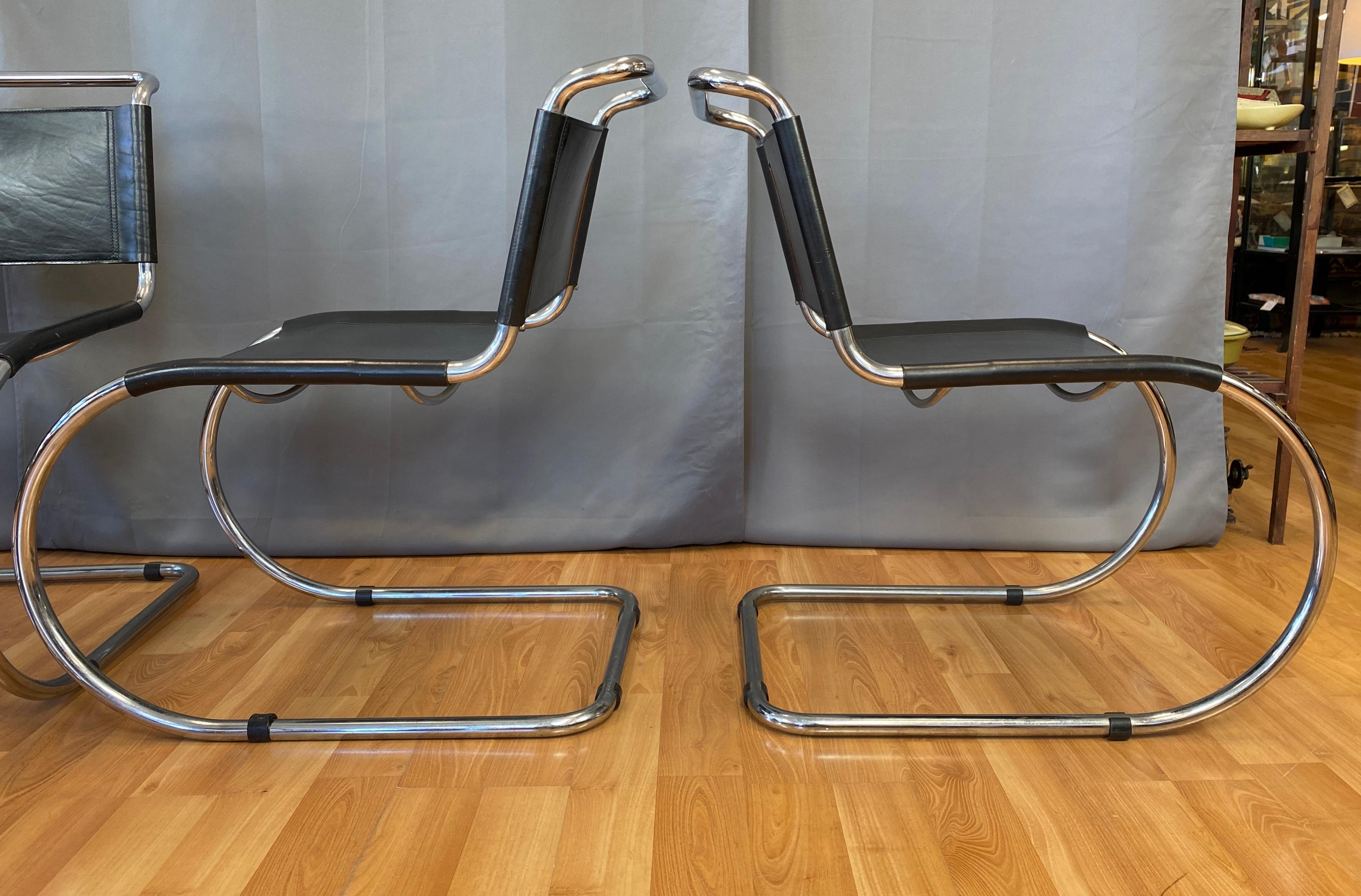 Six Gordon International Ludwig Mies van der Rohe Designed MR Chair Armless 11