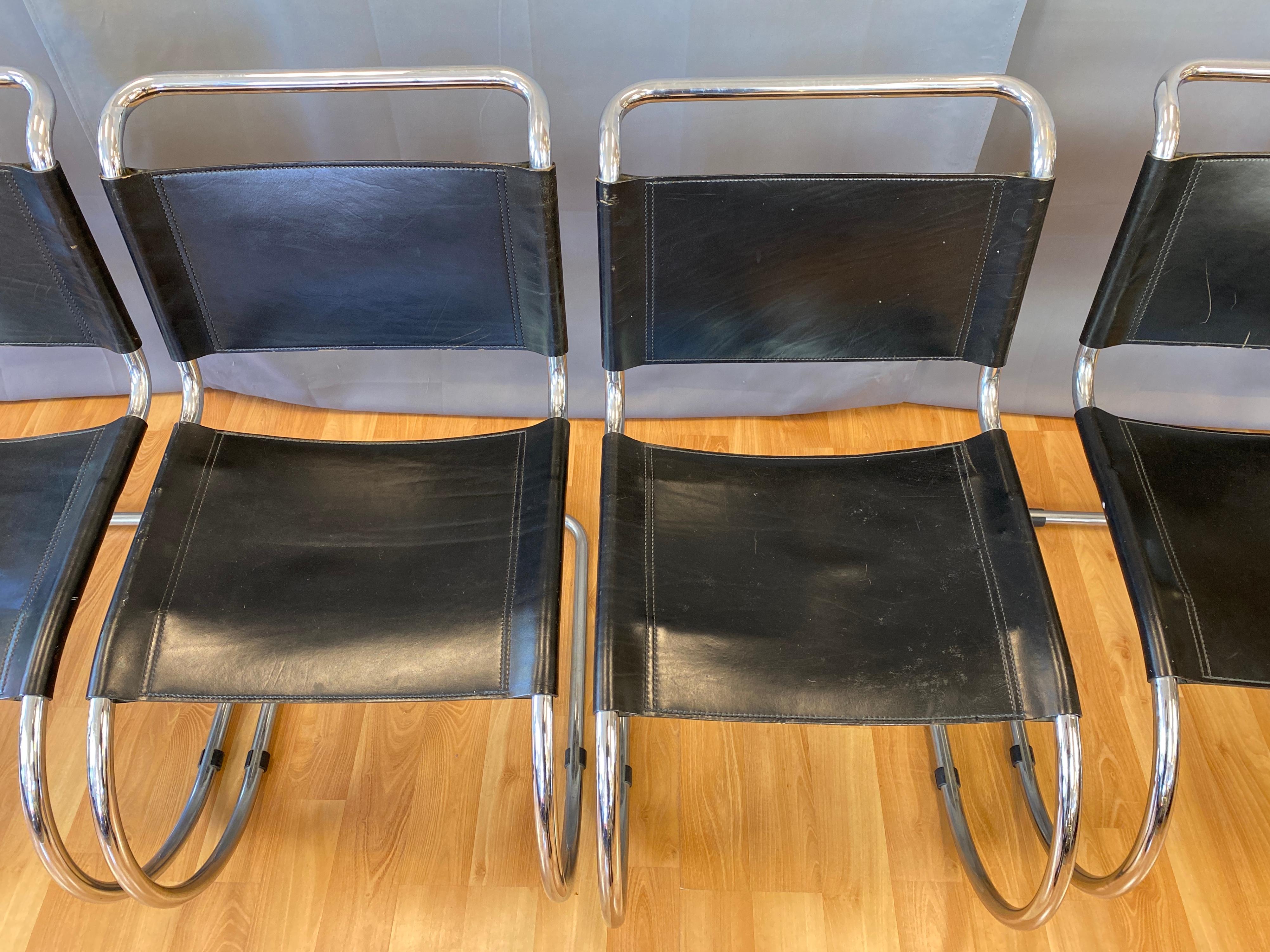 American Six Gordon International Ludwig Mies van der Rohe Designed MR Chair Armless