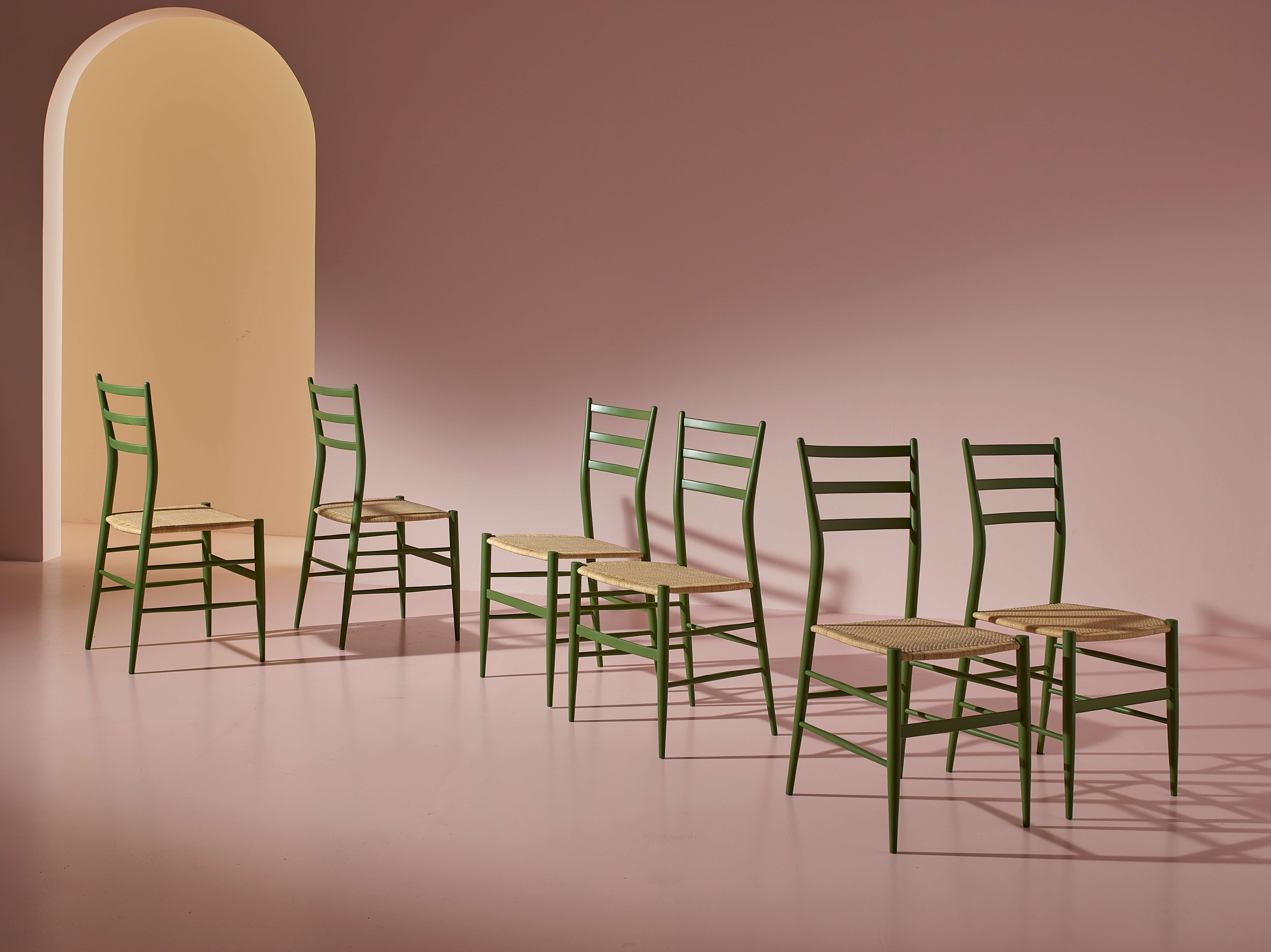 Set of six chairs, 