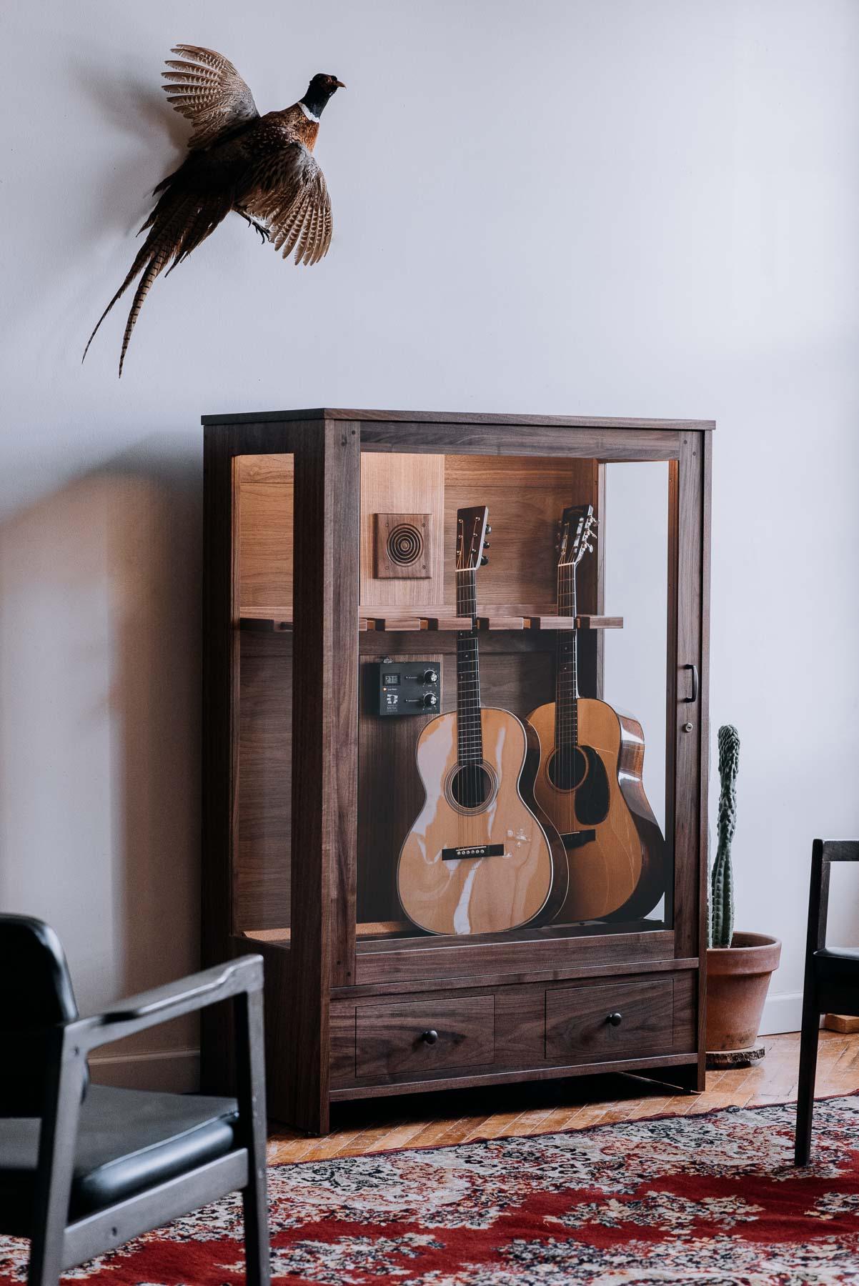 guitar humidor cabinet