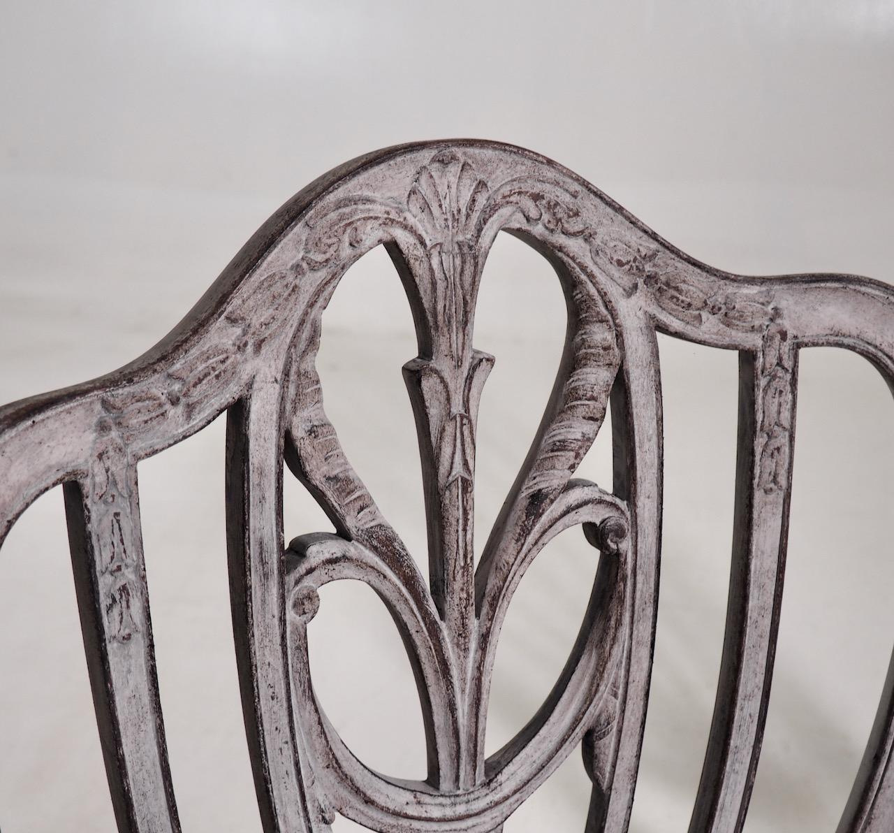 Six Gustavian Style Chairs, 19th C. For Sale 2