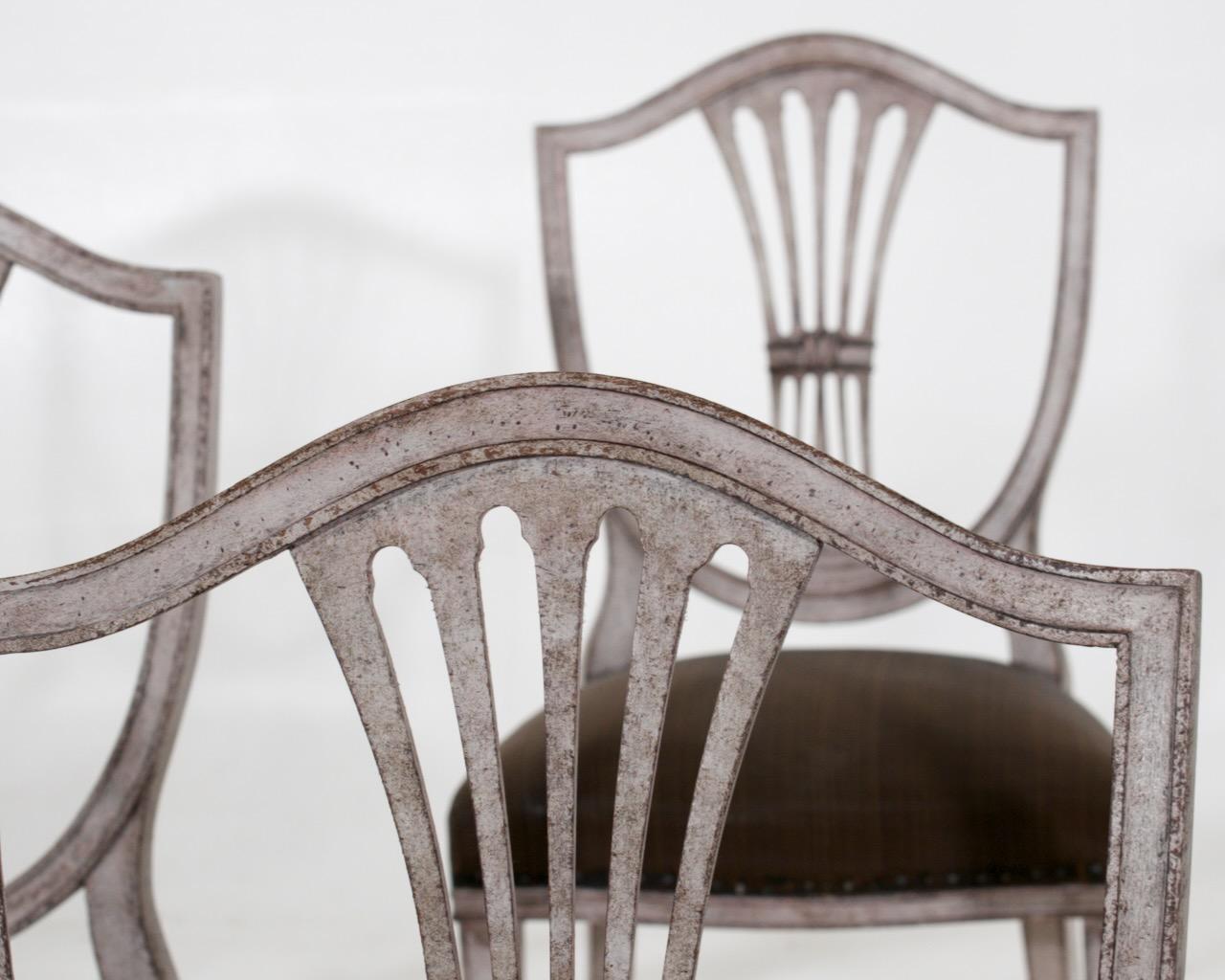 Six Gustavian Style Chairs, 20th C In Good Condition For Sale In Aalsgaarde, DK
