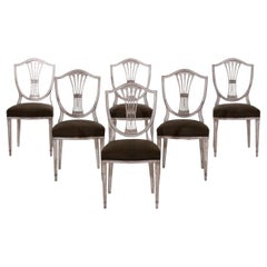 Six chaises de style gustavien, XXe siècle