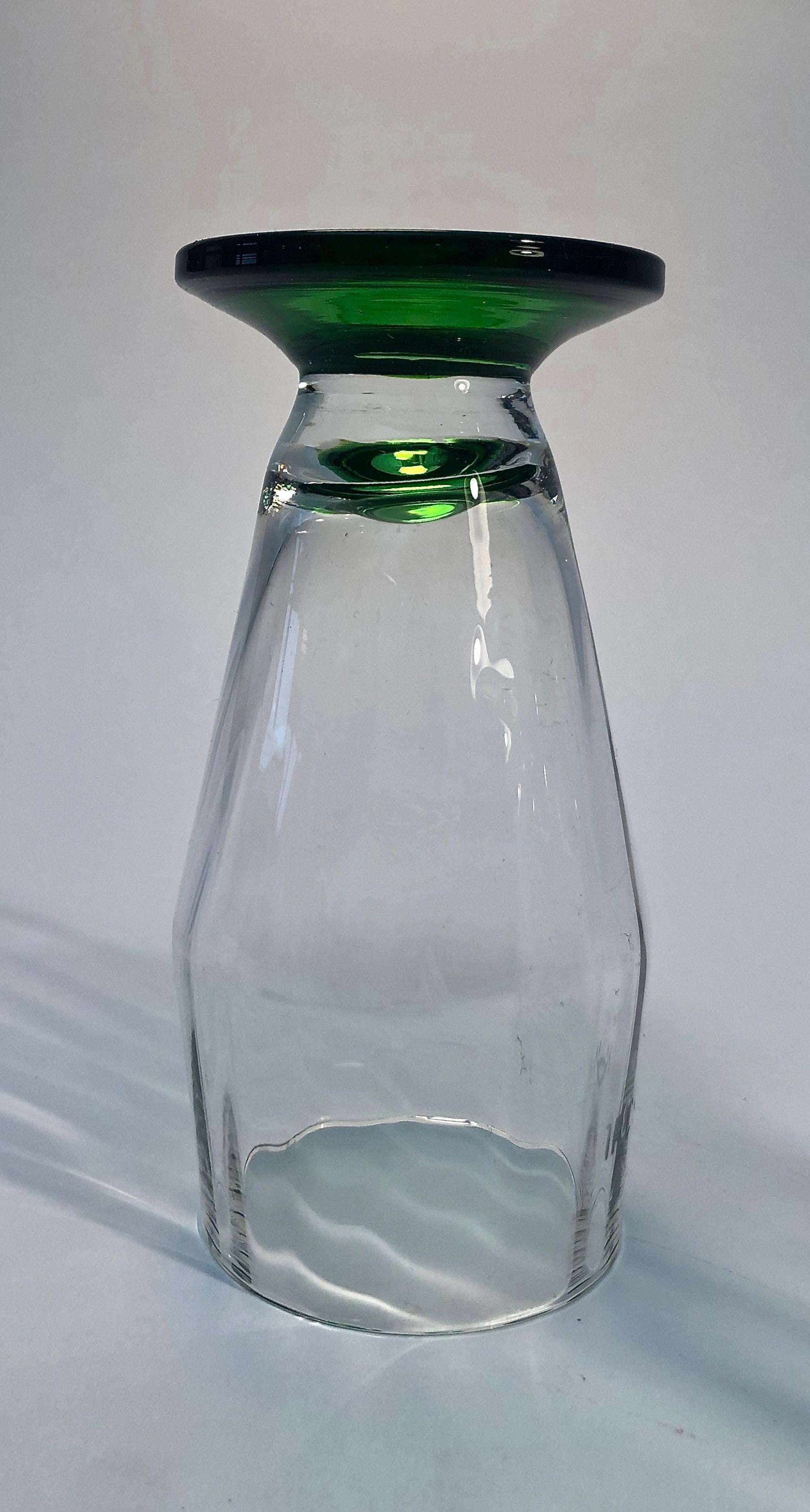 Seis vasos de cerveza soplados a mano de Checoslovaquia, años 20 en venta 4