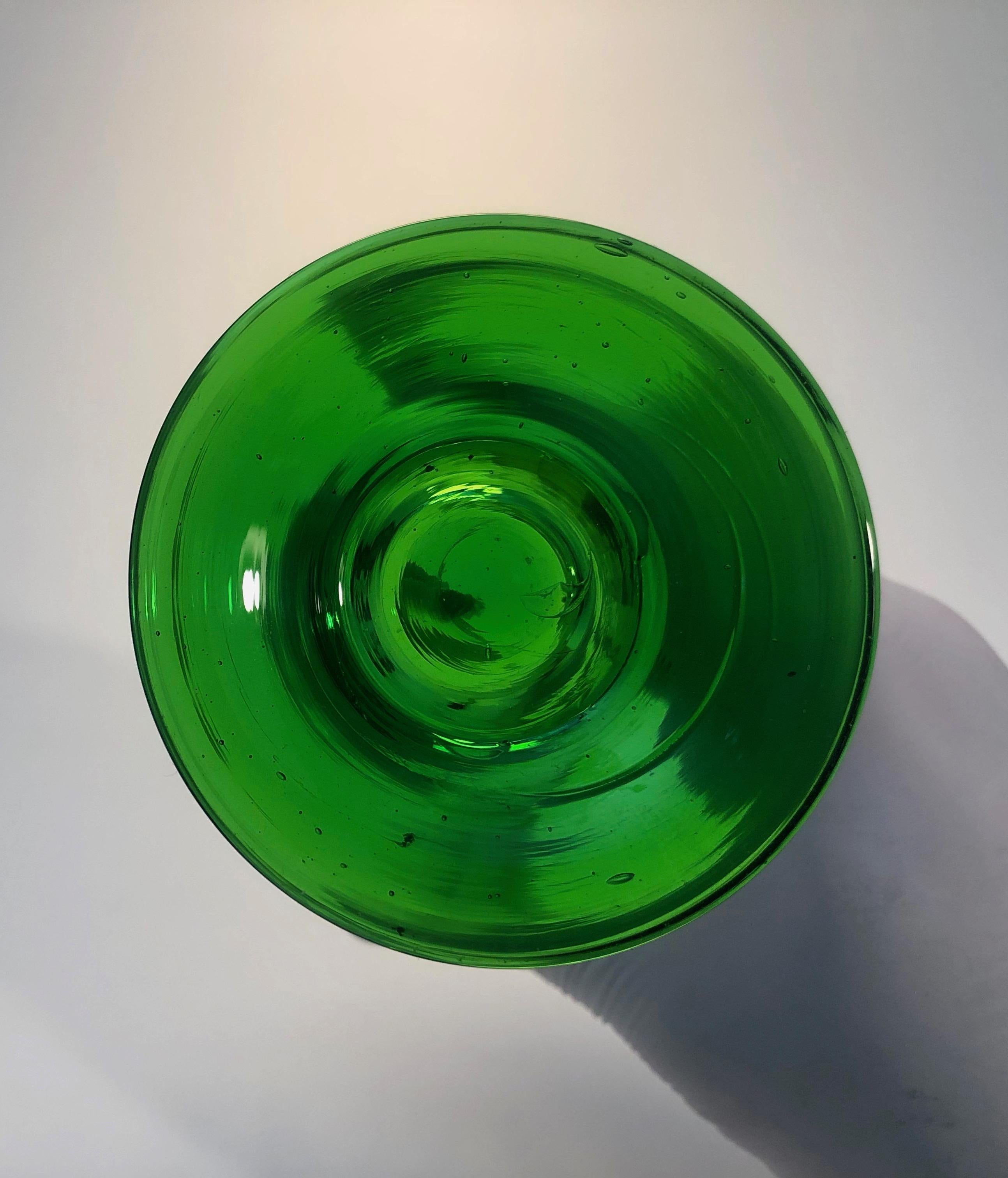 Seis vasos de cerveza soplados a mano de Checoslovaquia, años 20 en venta 10