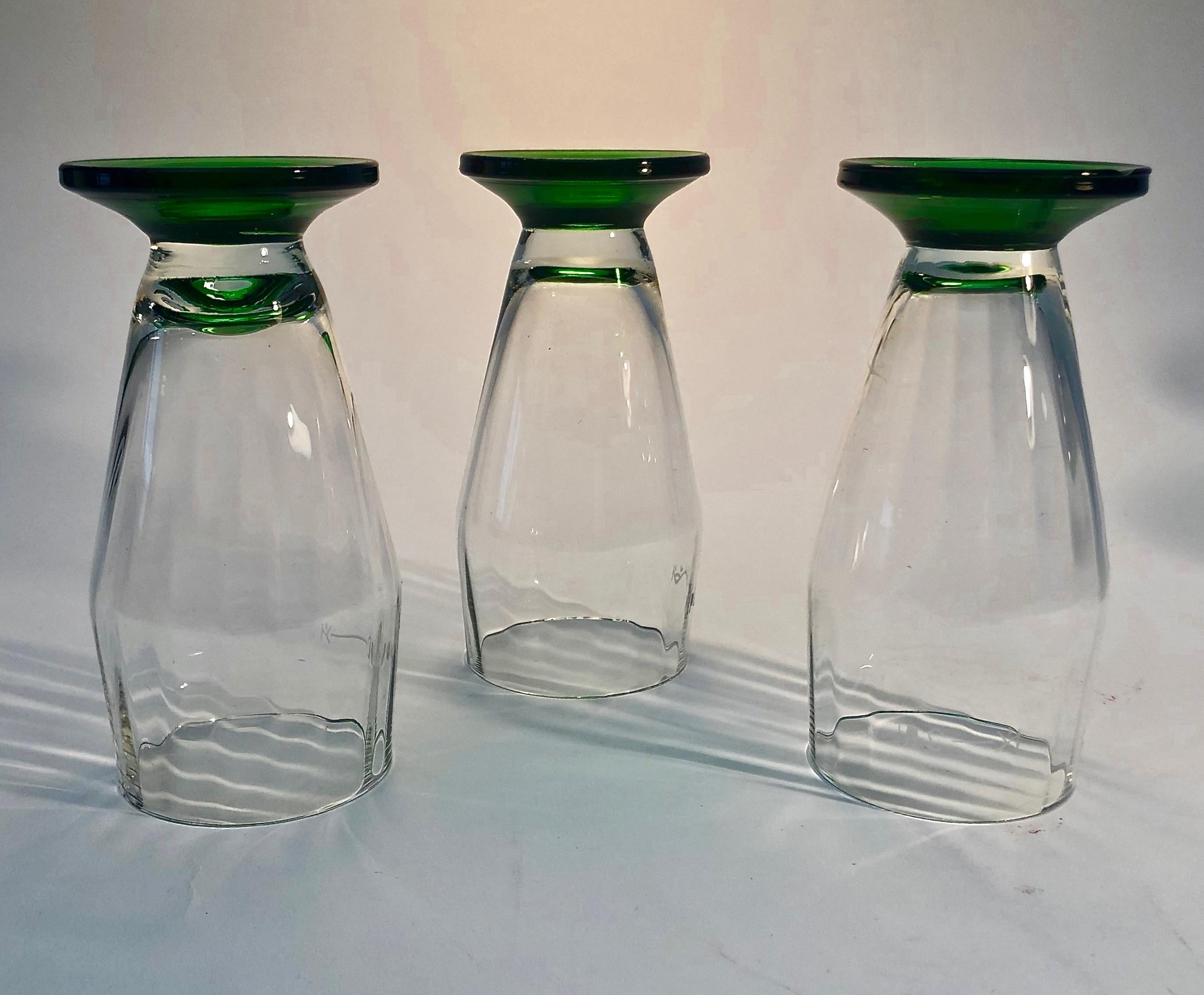 Seis vasos de cerveza soplados a mano de Checoslovaquia, años 20 en venta 1