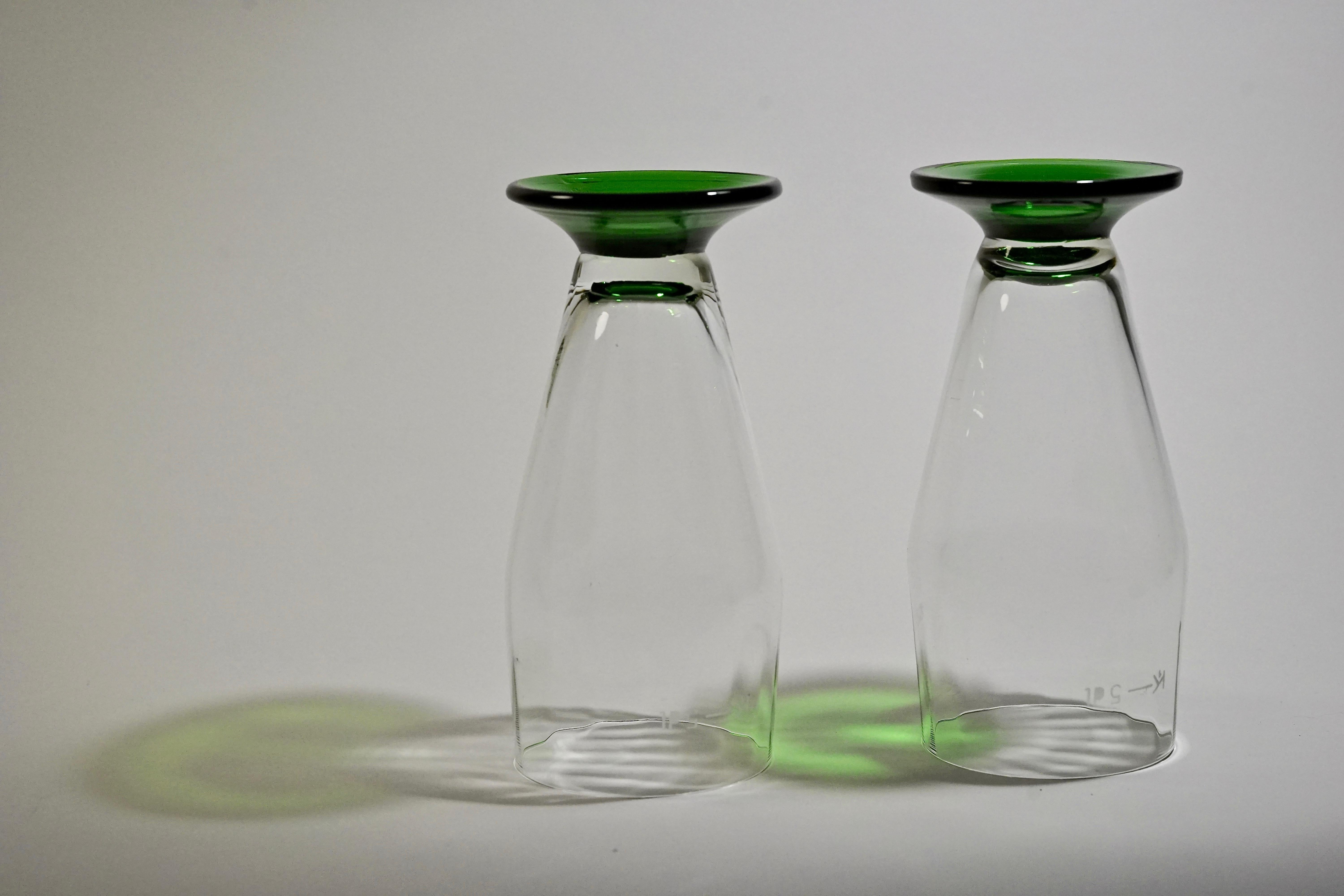Seis, Soplado a mano,  Vasos de cerveza de los años 20, Checoslovaquia en venta 5