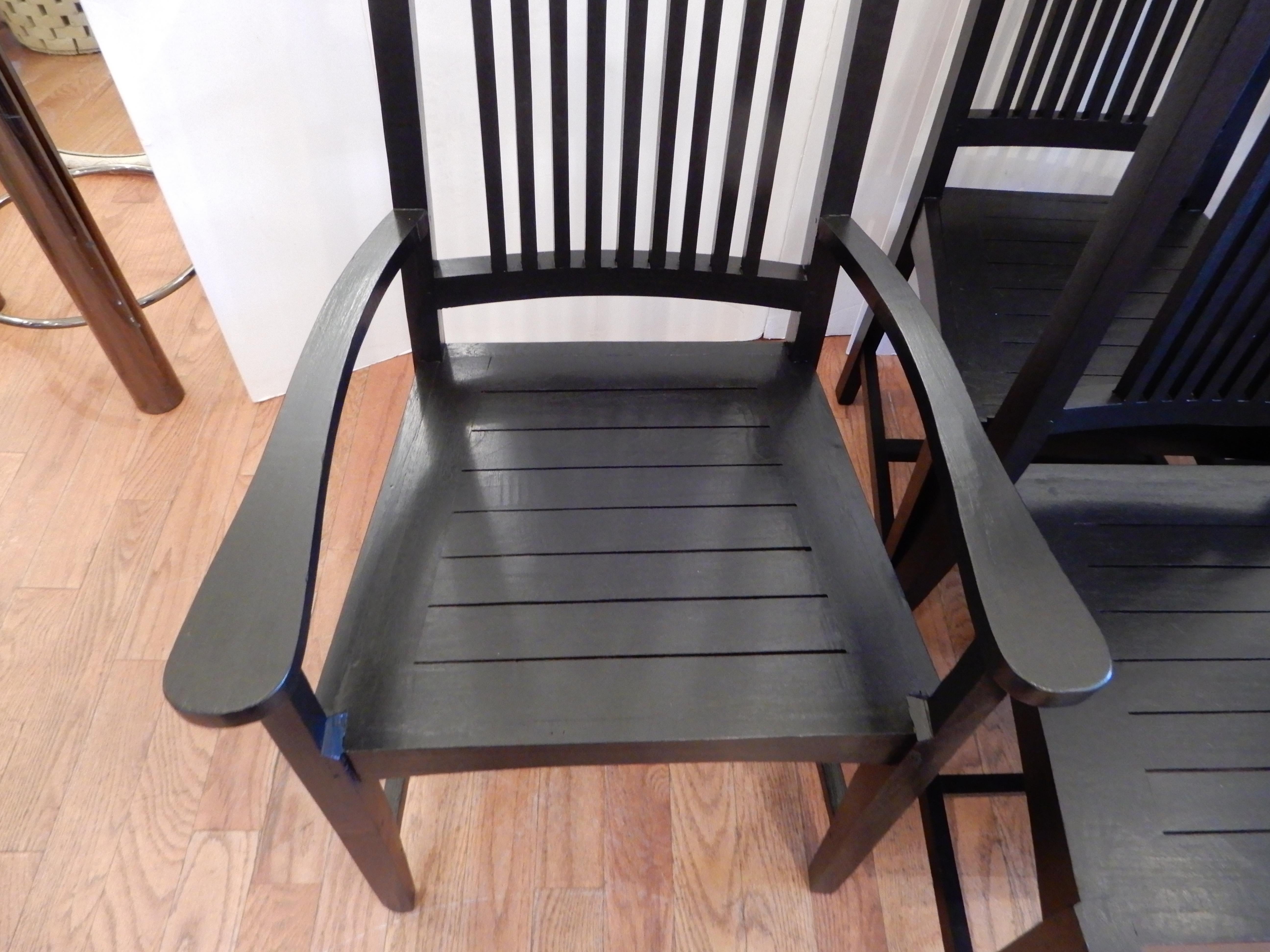 Hand-Crafted Six Hand Made  Arts & Crafts Dinning Chairs by Studio Artist David Smith USA For Sale