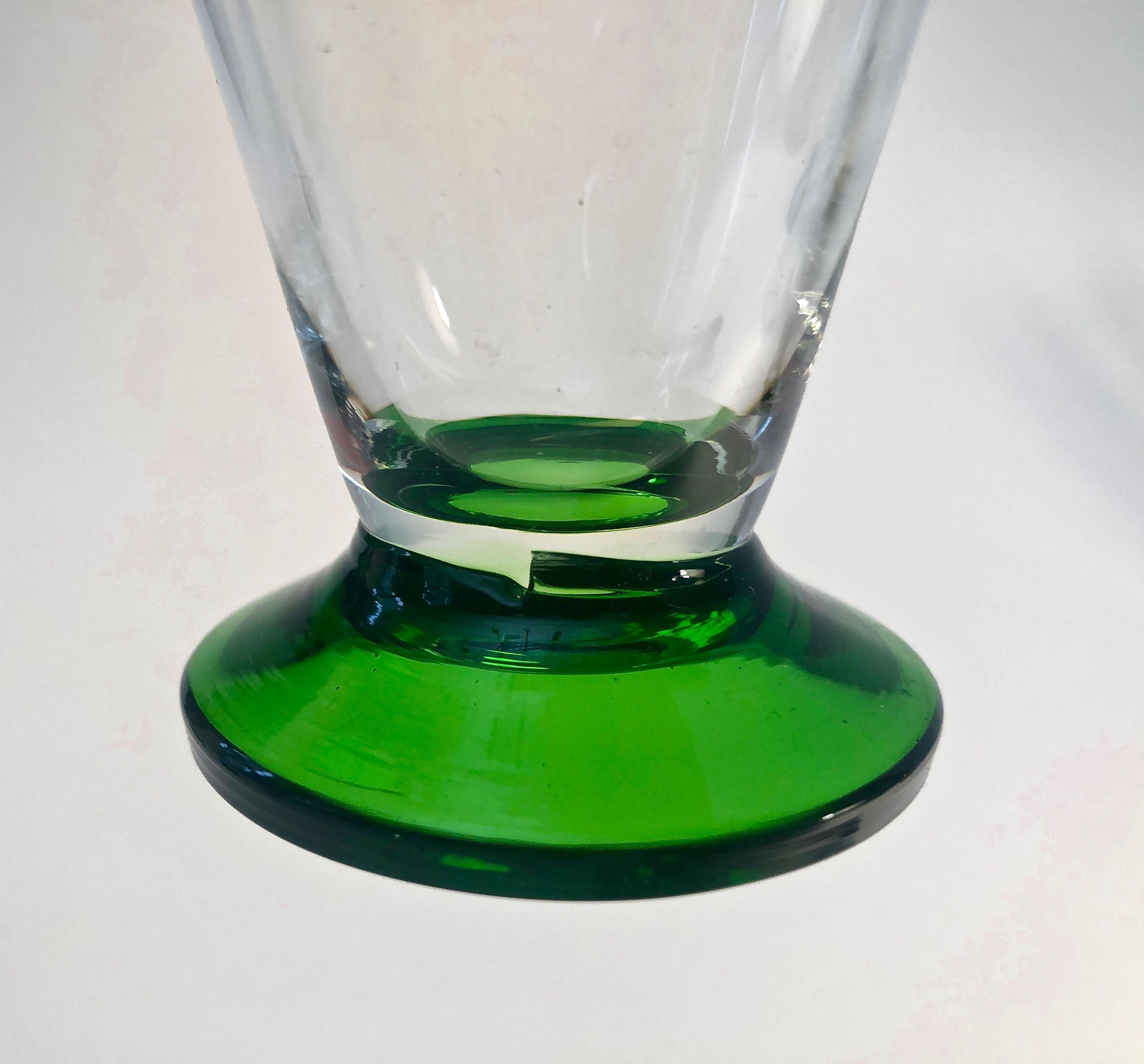 Six verres à bière soufflés à la main fabriqués en Tchécoslovaquie à partir des années 1920 en vente 6