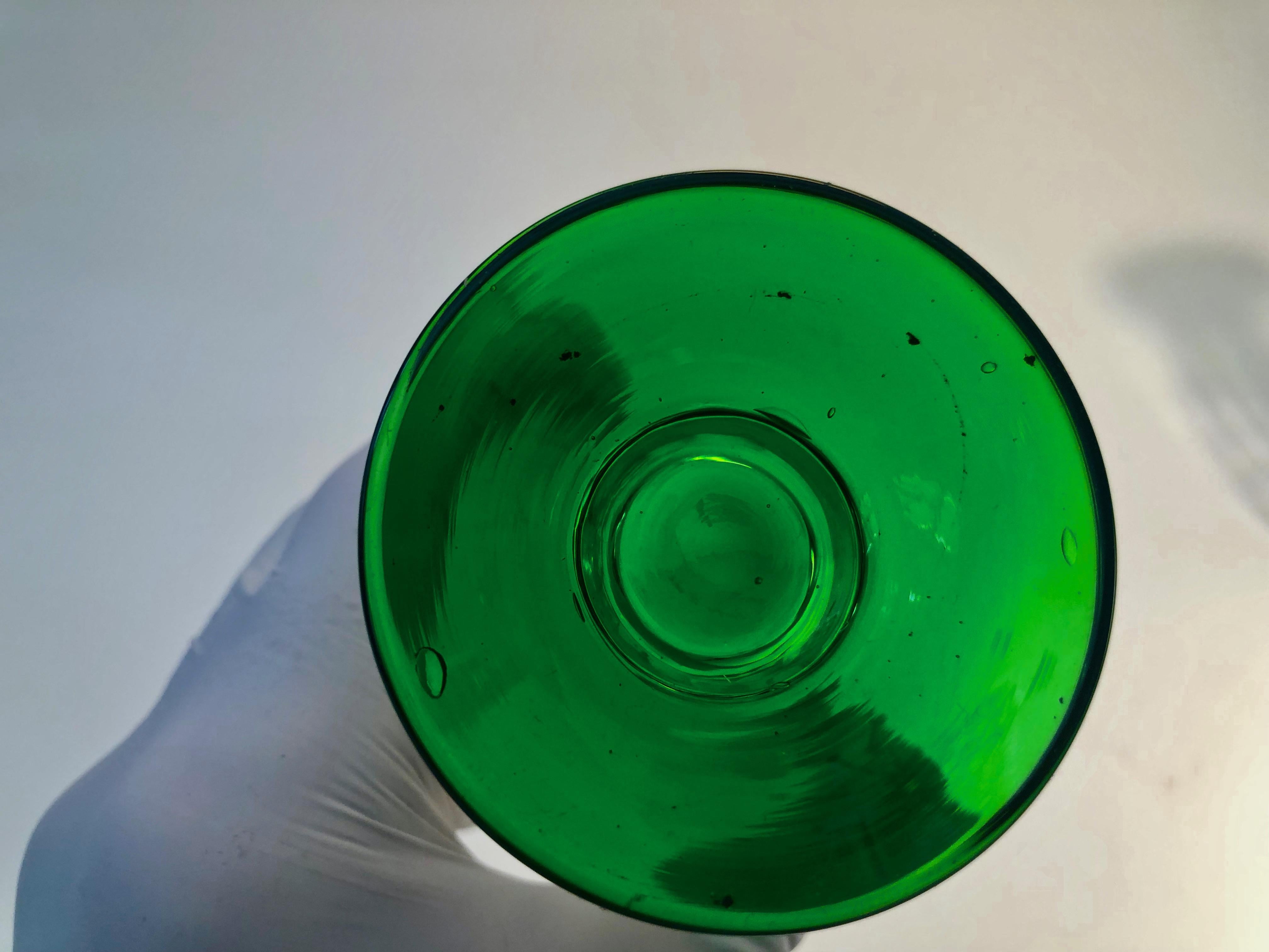 Six verres à bière soufflés à la main fabriqués en Tchécoslovaquie à partir des années 1920 en vente 1